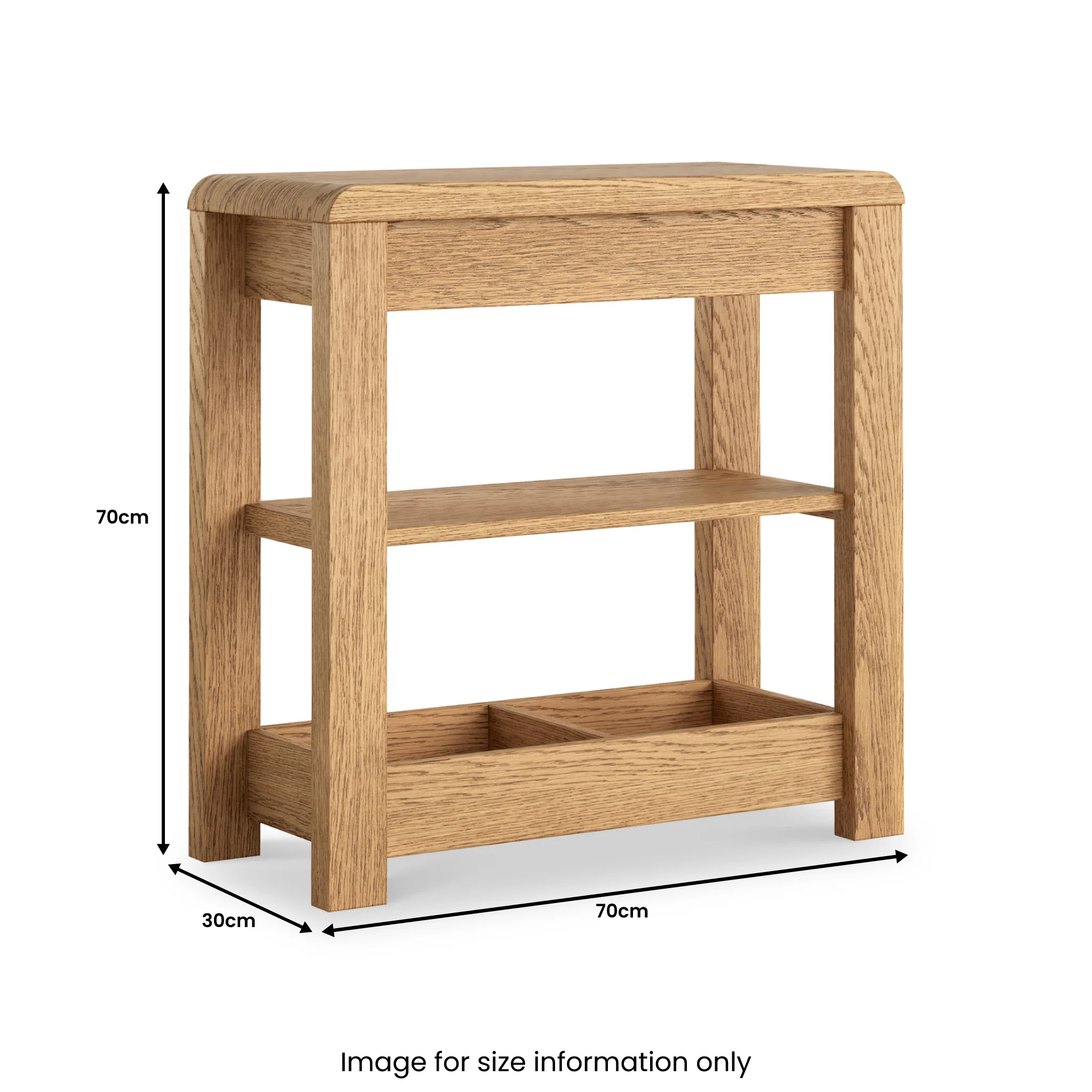 Penryn Oak Slim Sofa Side Table - Image 4