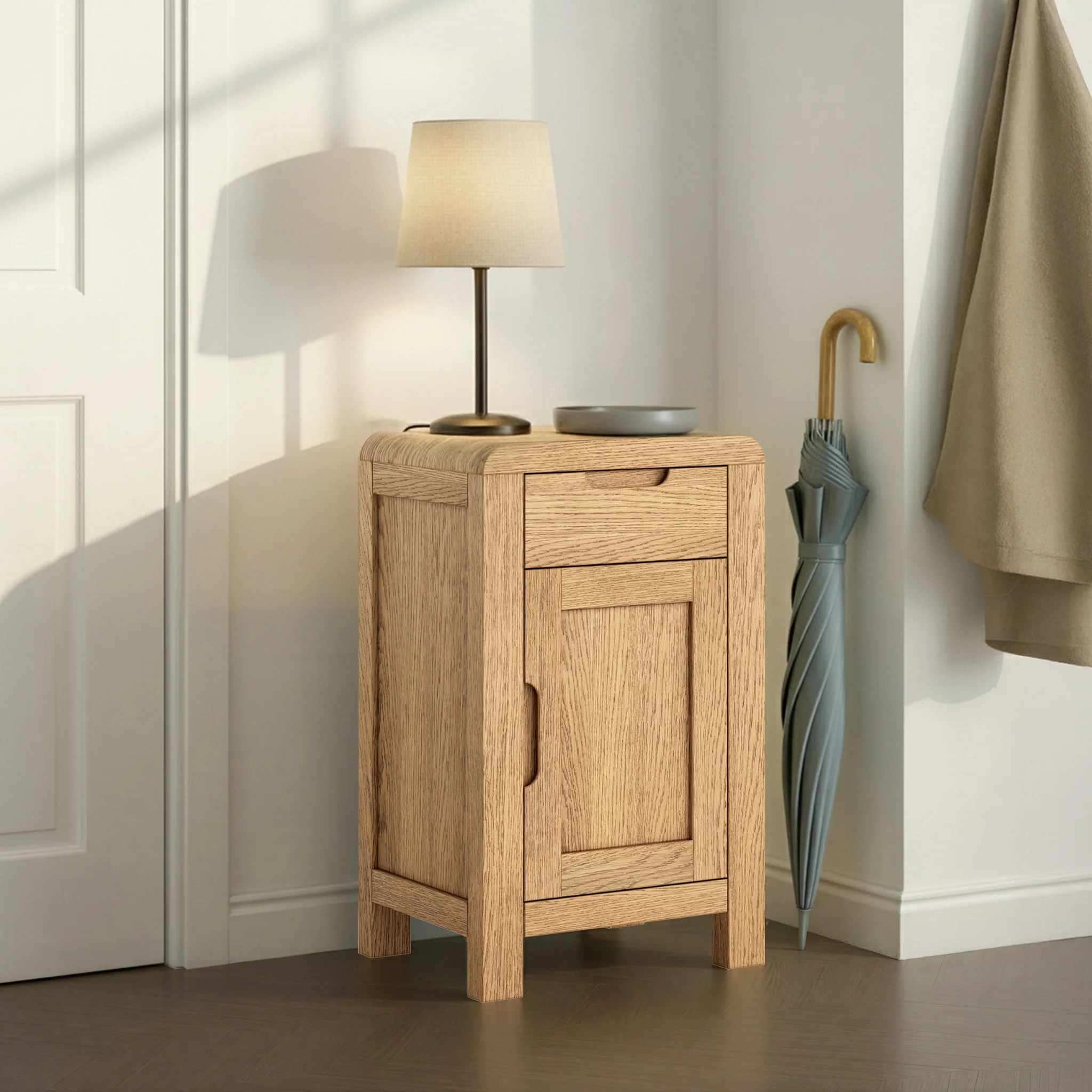 Penryn Oak Small Cupboard - Image 2