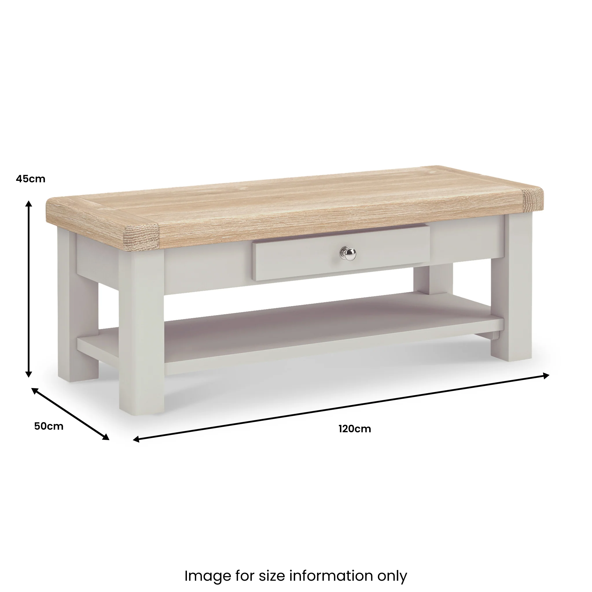 Penzance 1 Drawer Coffee Table - Image 5