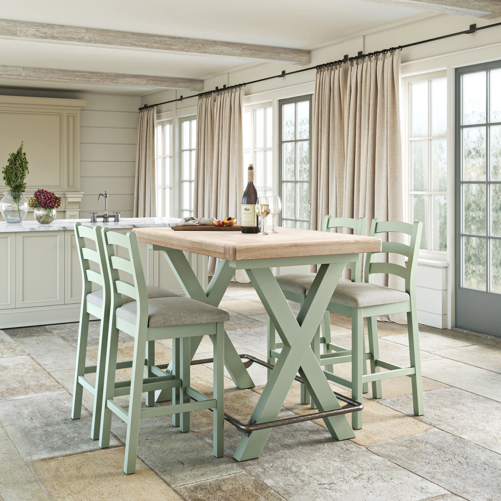 Penzance 130cm Bar Table - Image 4