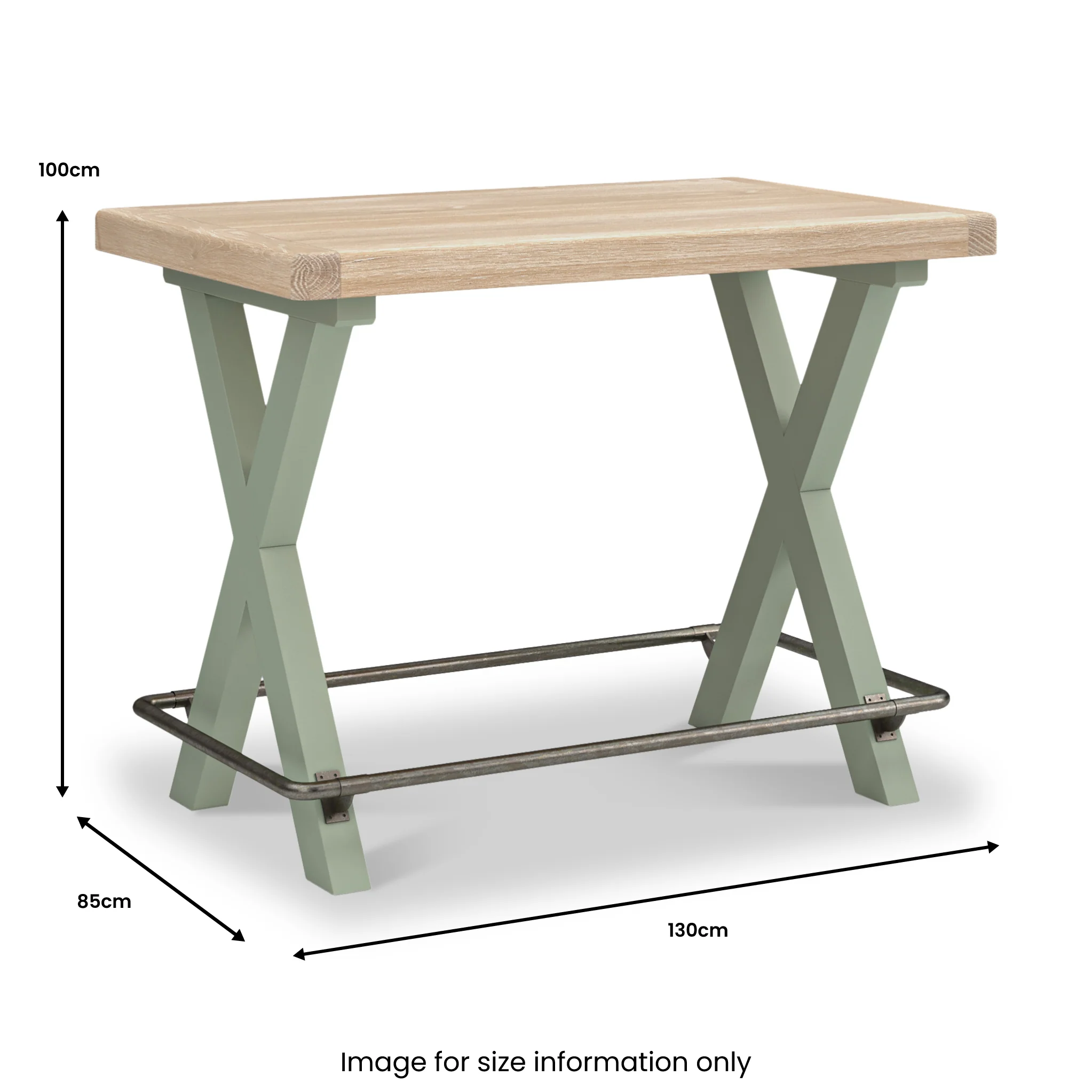Penzance 130cm Bar Table - Image 7