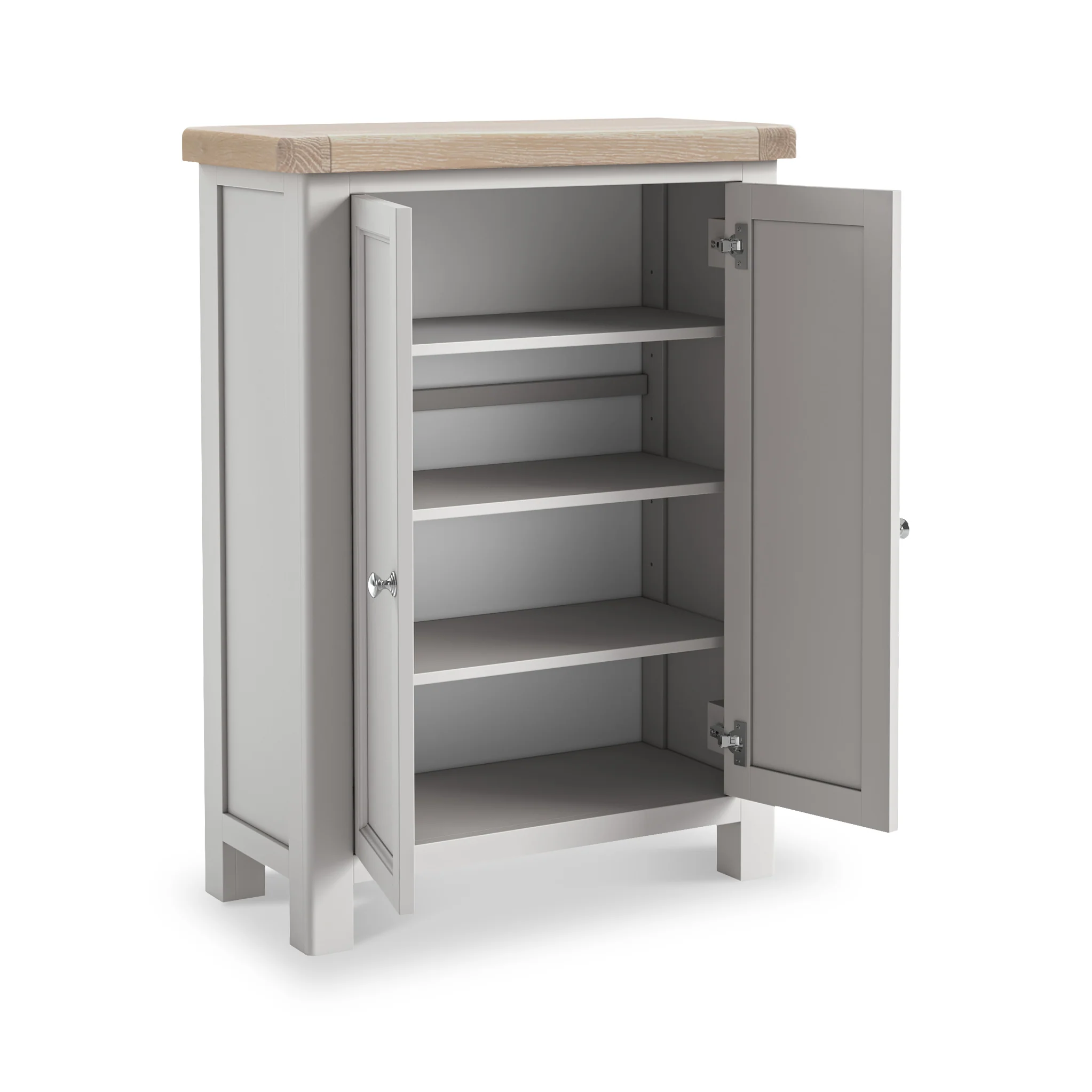 Penzance 2 Door Shoe Storage Cupboard - Image 3