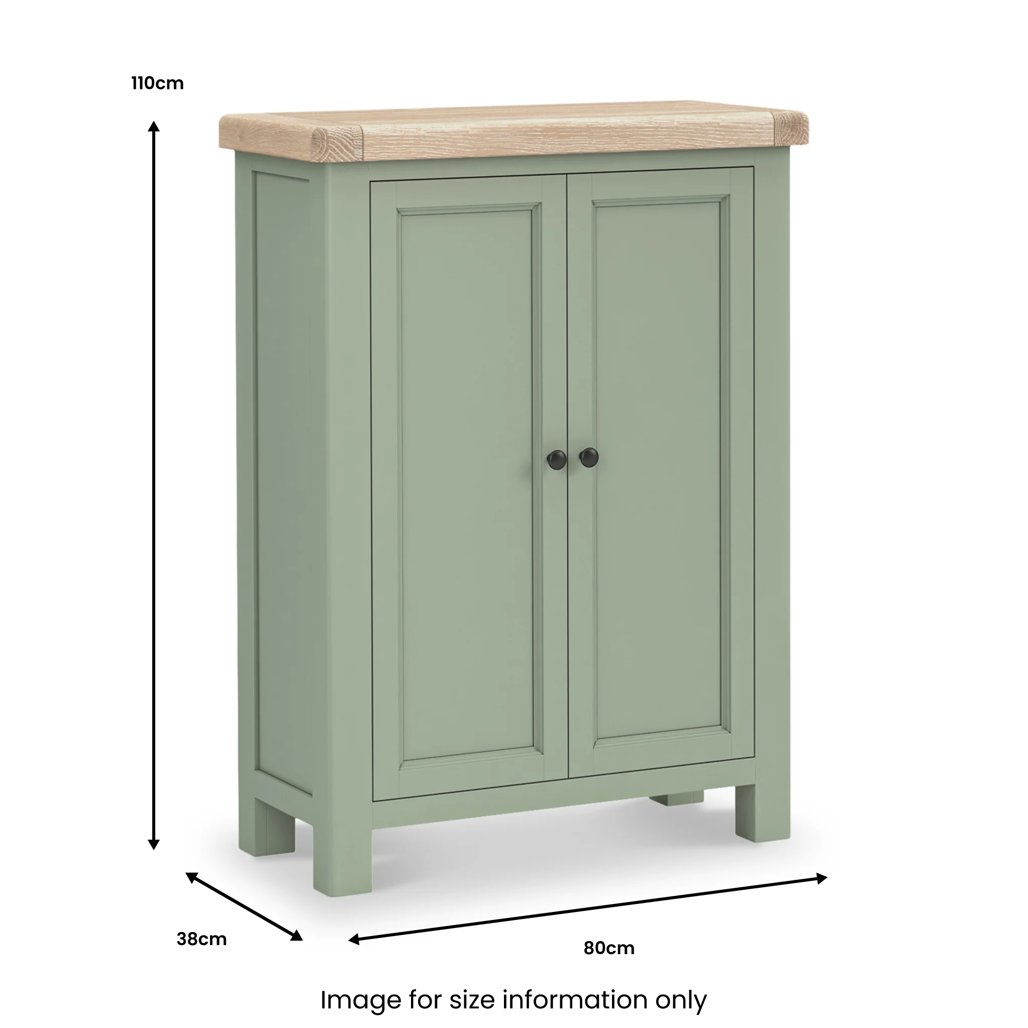 Penzance 2 Door Shoe Storage Cupboard - Image 8