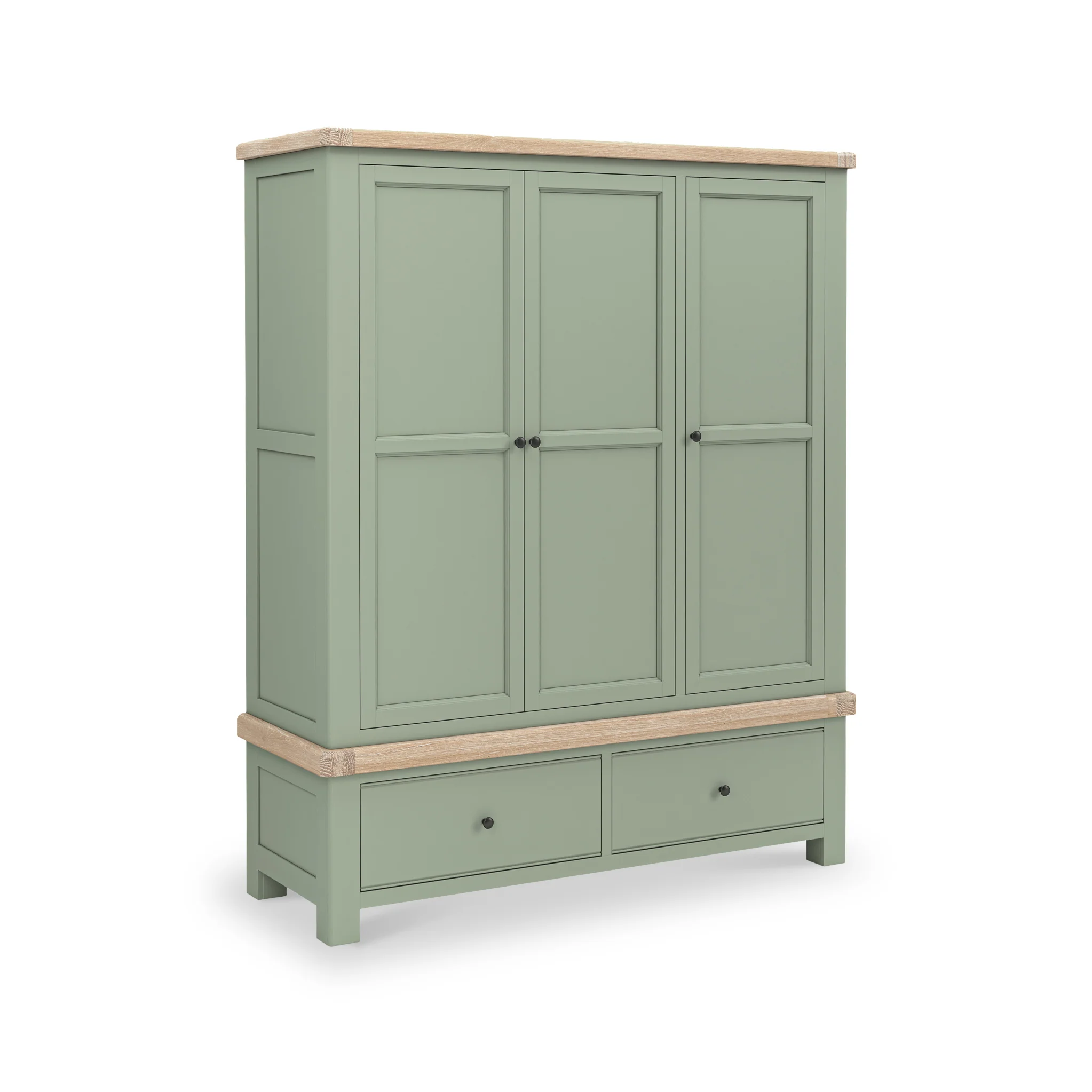 Penzance 2 Drawer Triple Wardrobe - Image 2