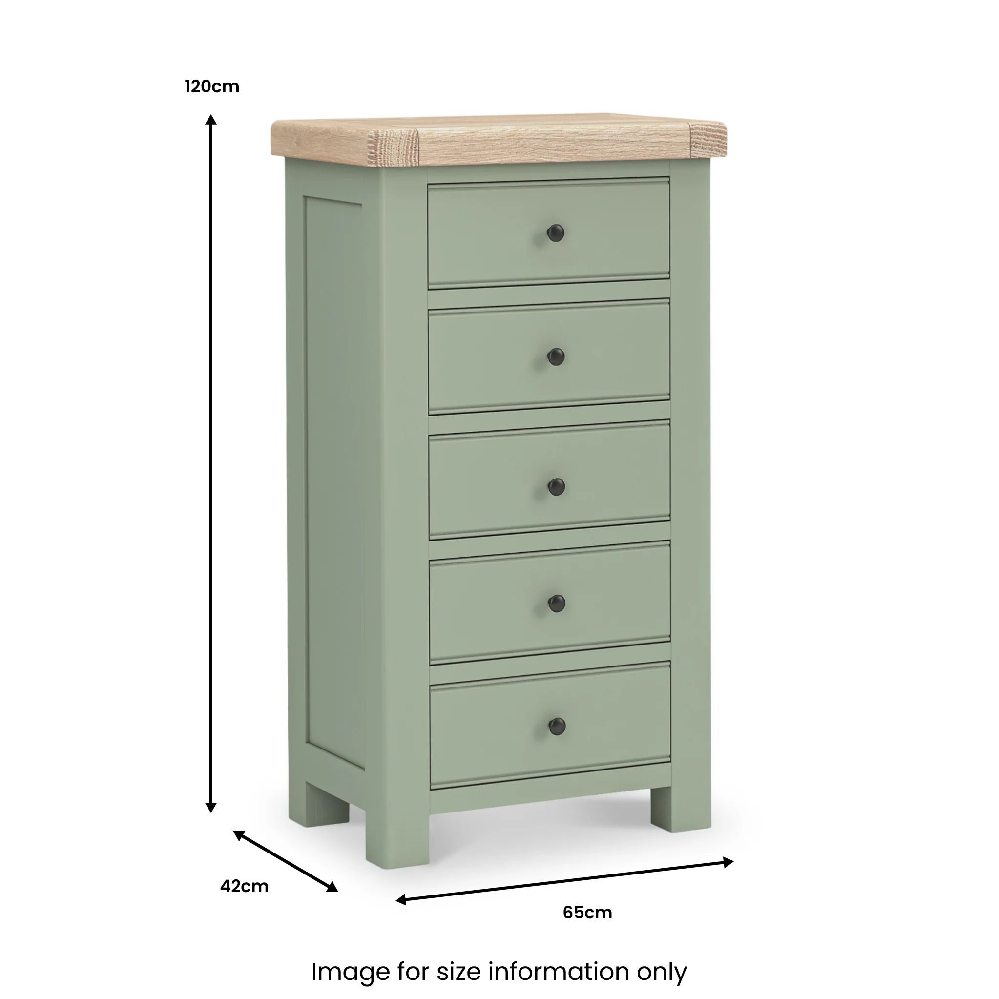 Penzance 5 Drawer Tallboy Chest - Image 5