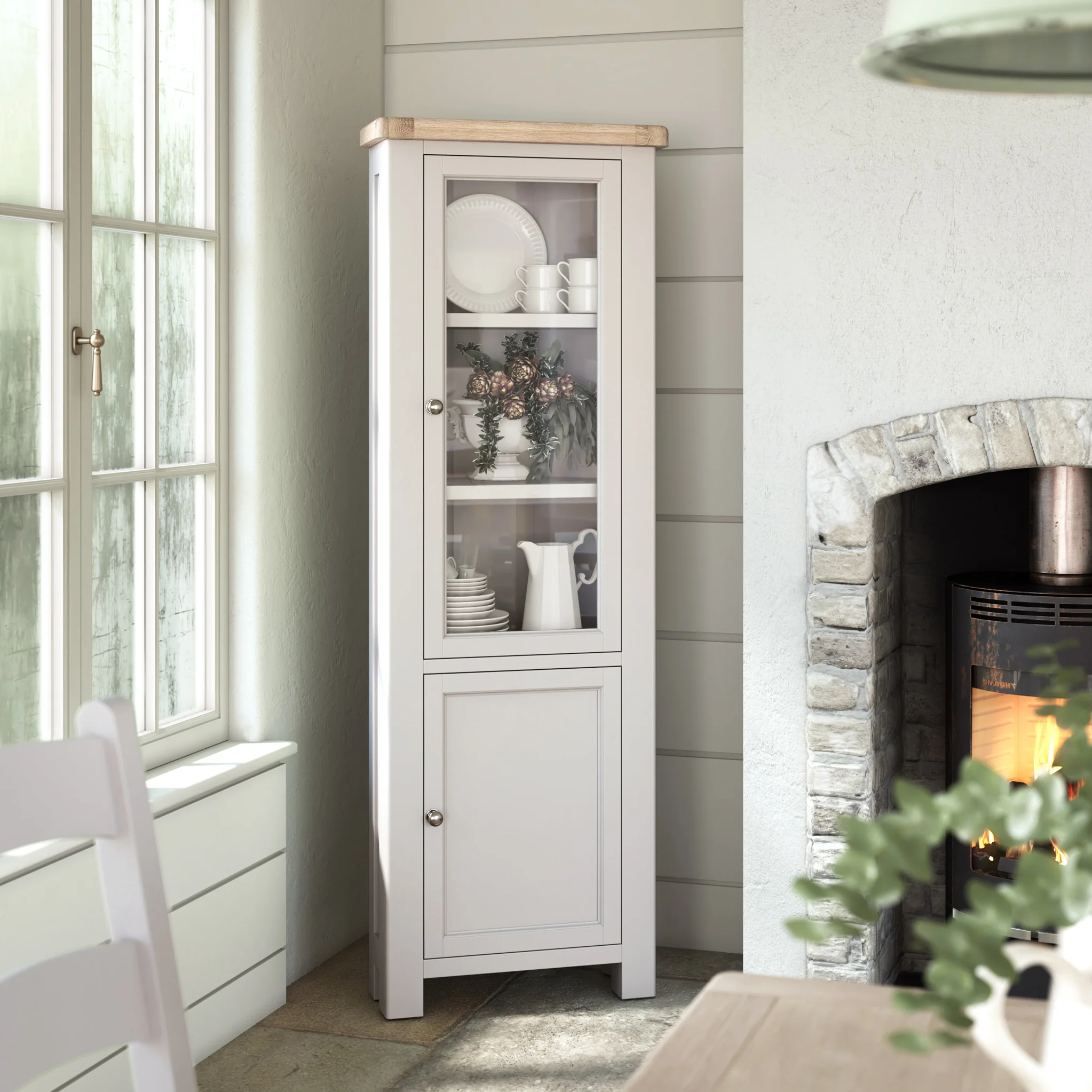 Penzance Corner Display Cabinet - Image 2