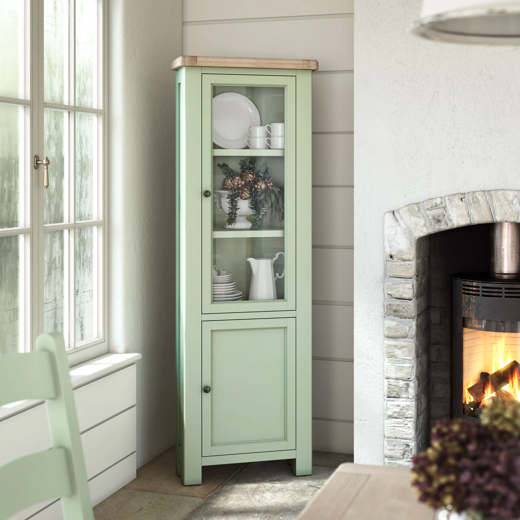 Penzance Corner Display Cabinet - Image 4
