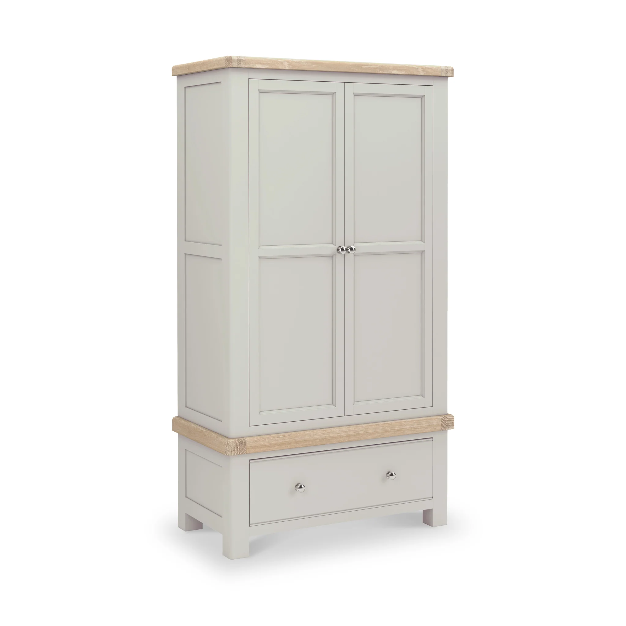 Penzance Double Wardrobe with Drawer - Image 2
