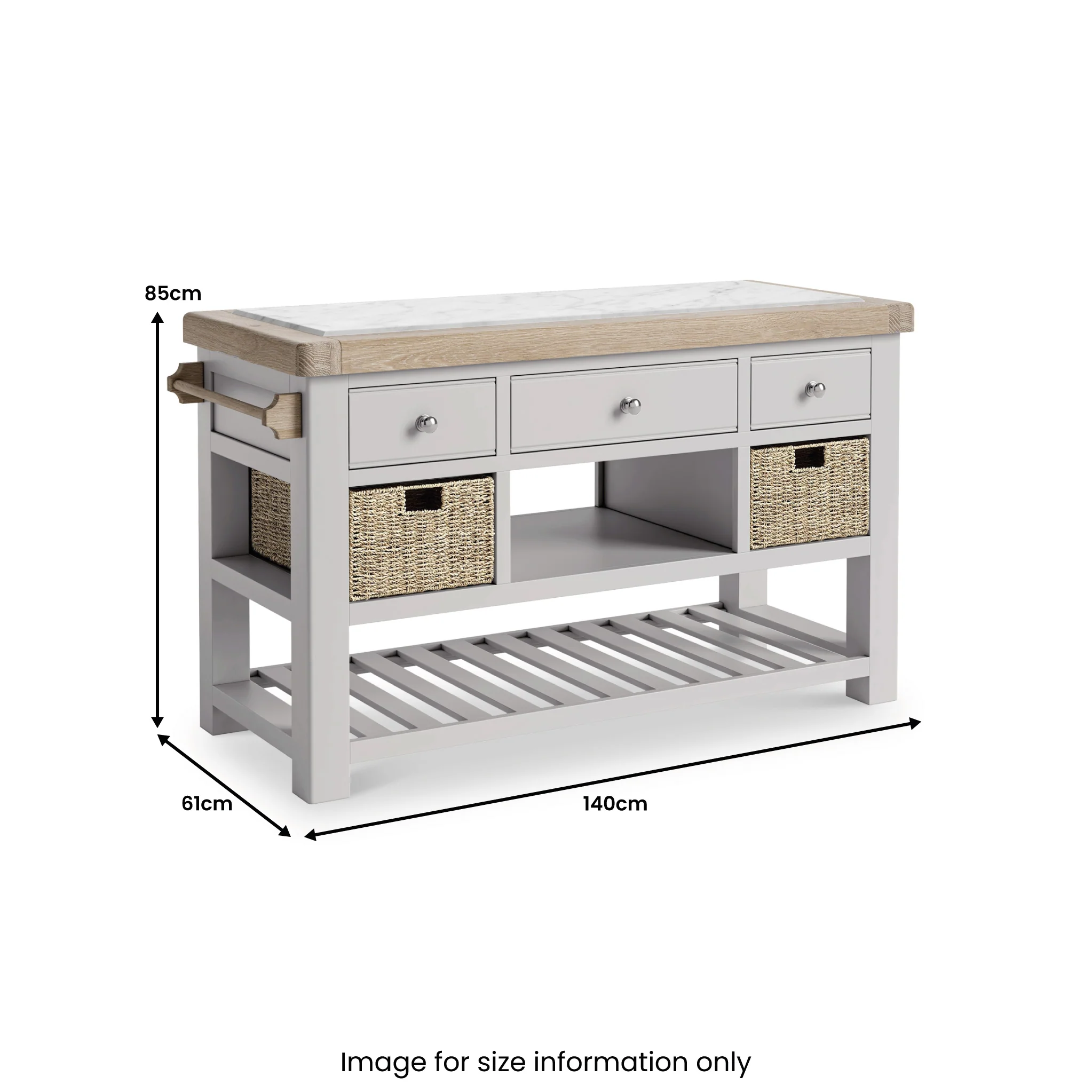 Penzance Large Kitchen Island - Image 5
