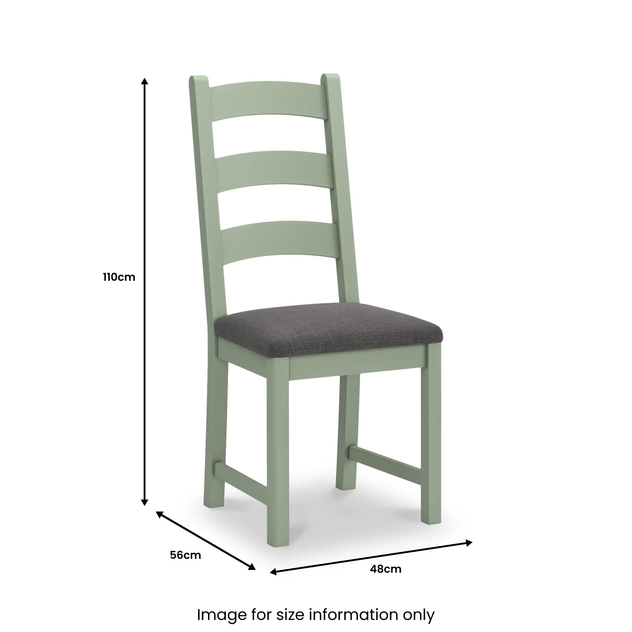Penzance Sage Ladder Back Dining Chair - Image 7