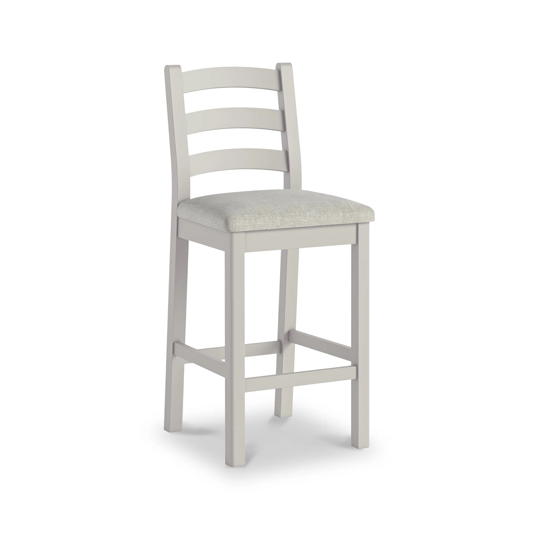 Penzance Stone Grey Ladder Back Bar Chair - Image 3