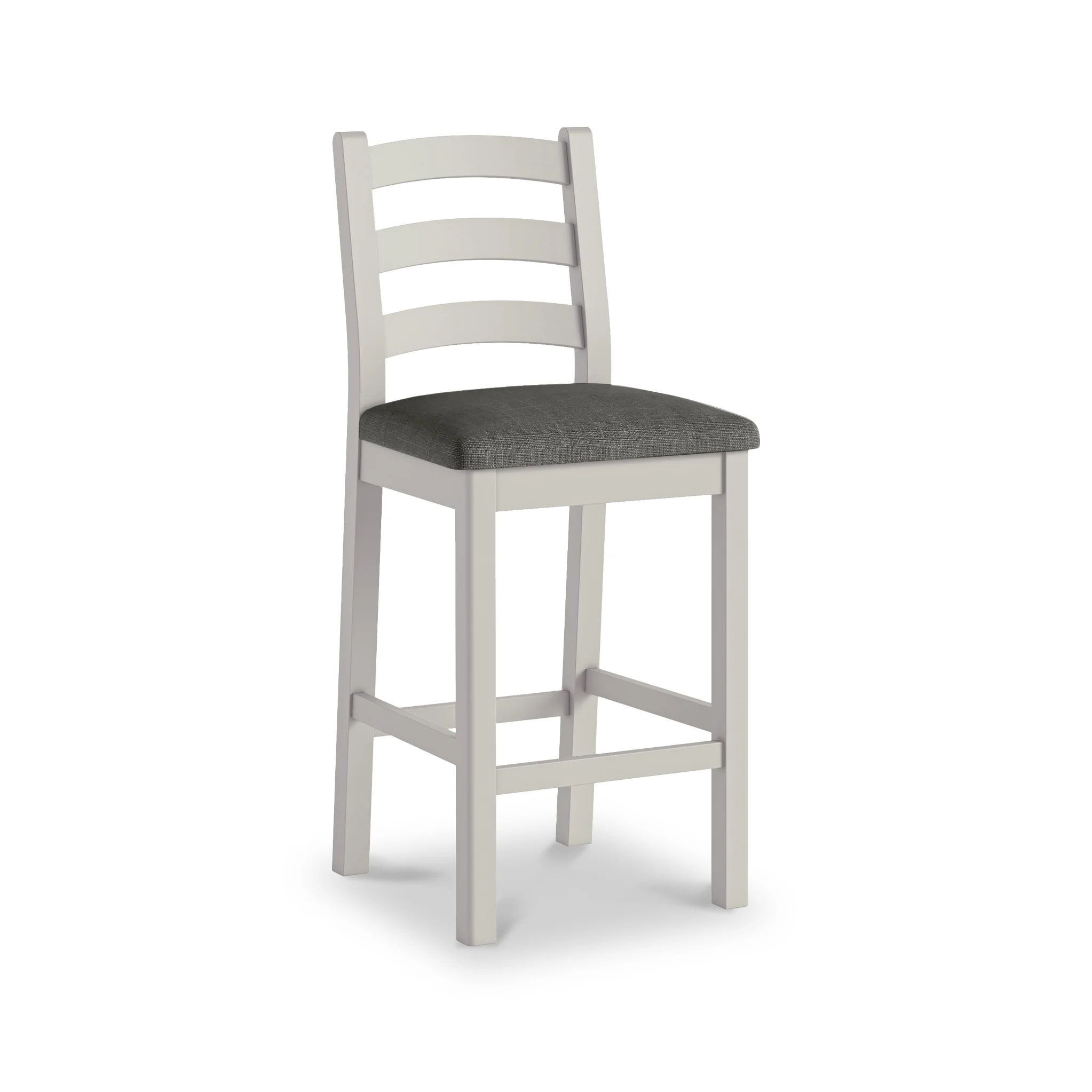 Penzance Stone Grey Ladder Back Bar Chair - Image 5