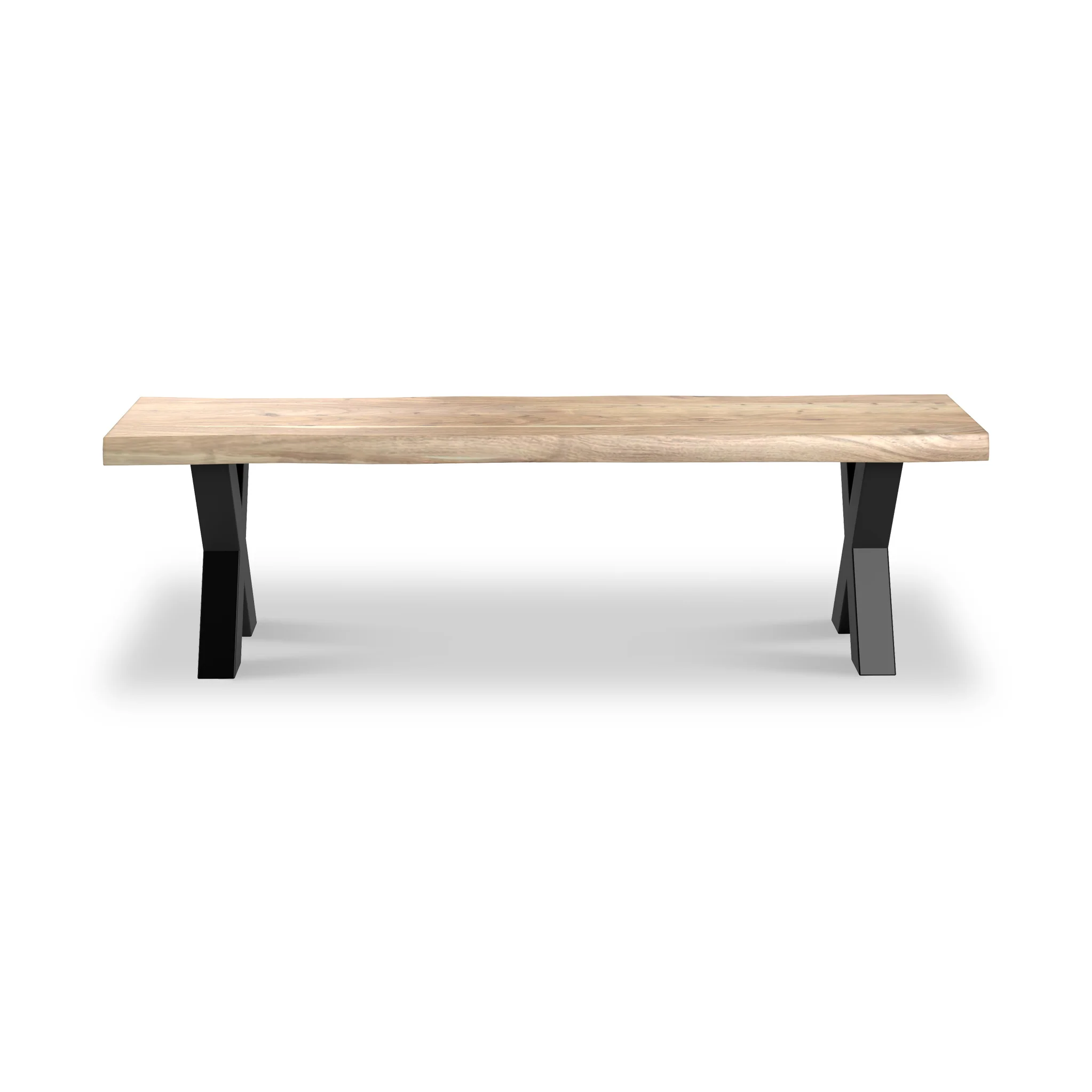 Petra Acacia 160cm Dining Bench with X Leg - Image 3