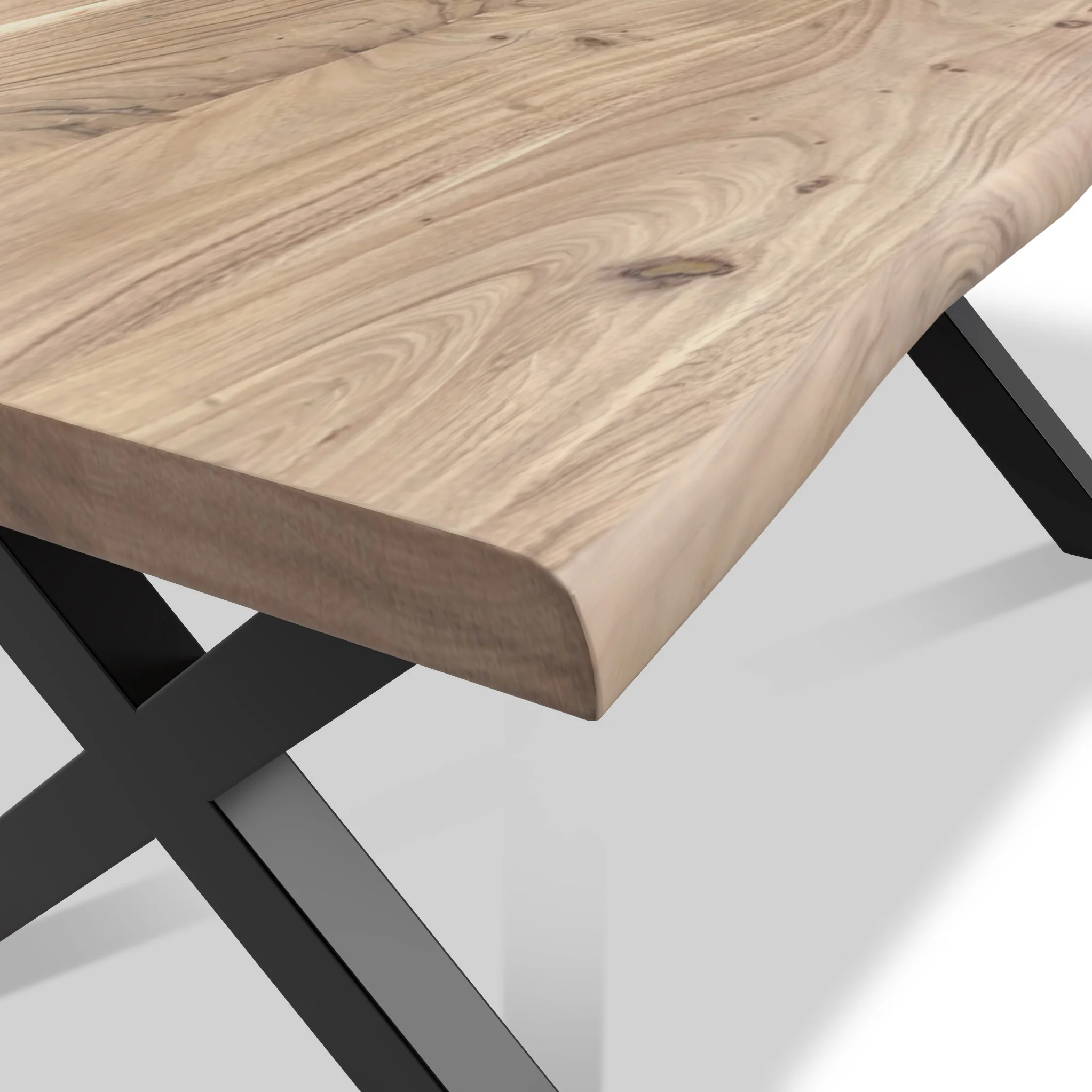 Petra Acacia 160cm Dining Bench with X Leg - Image 4