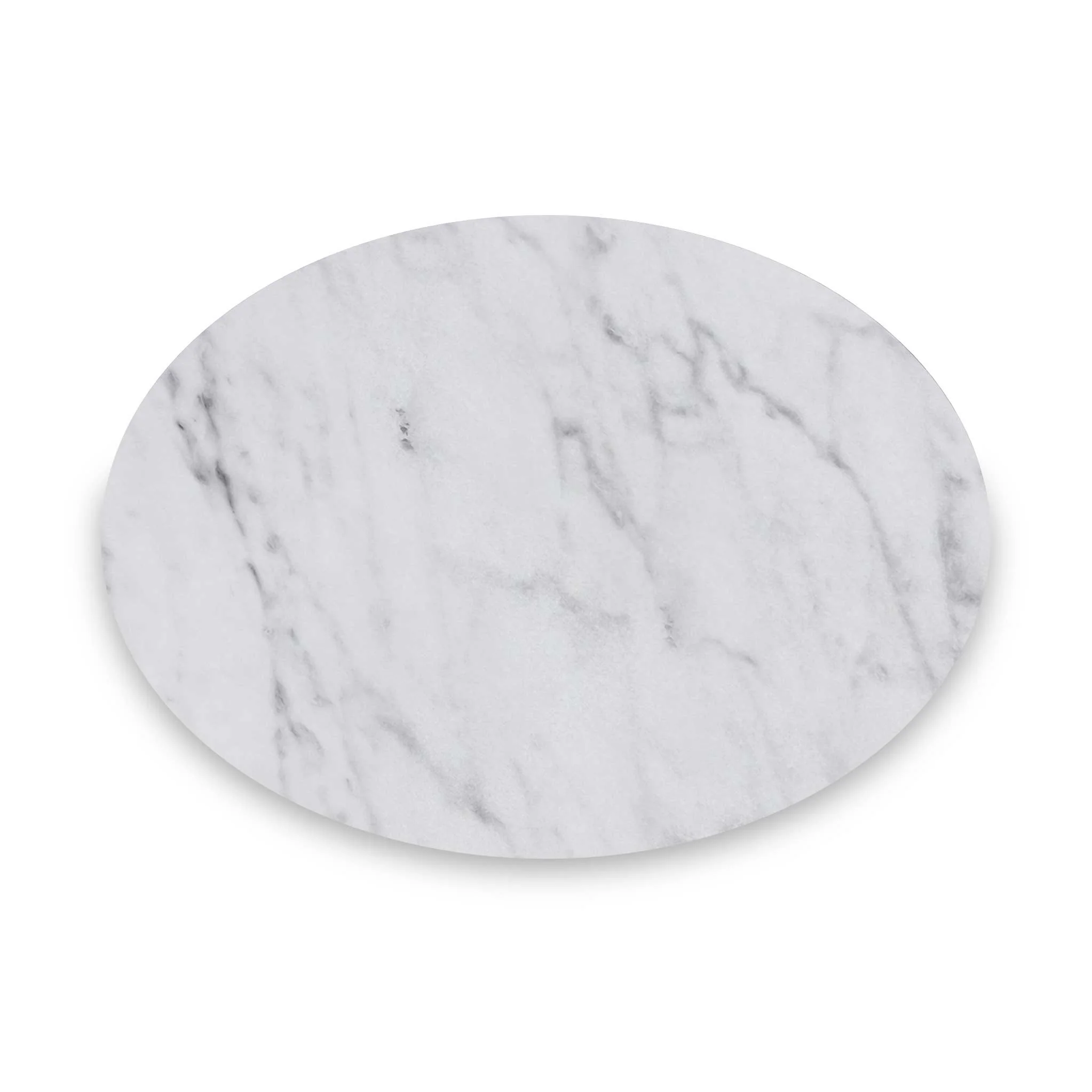 Pimlico Marble Oval Coffee Table with Grey Frame - Image 3