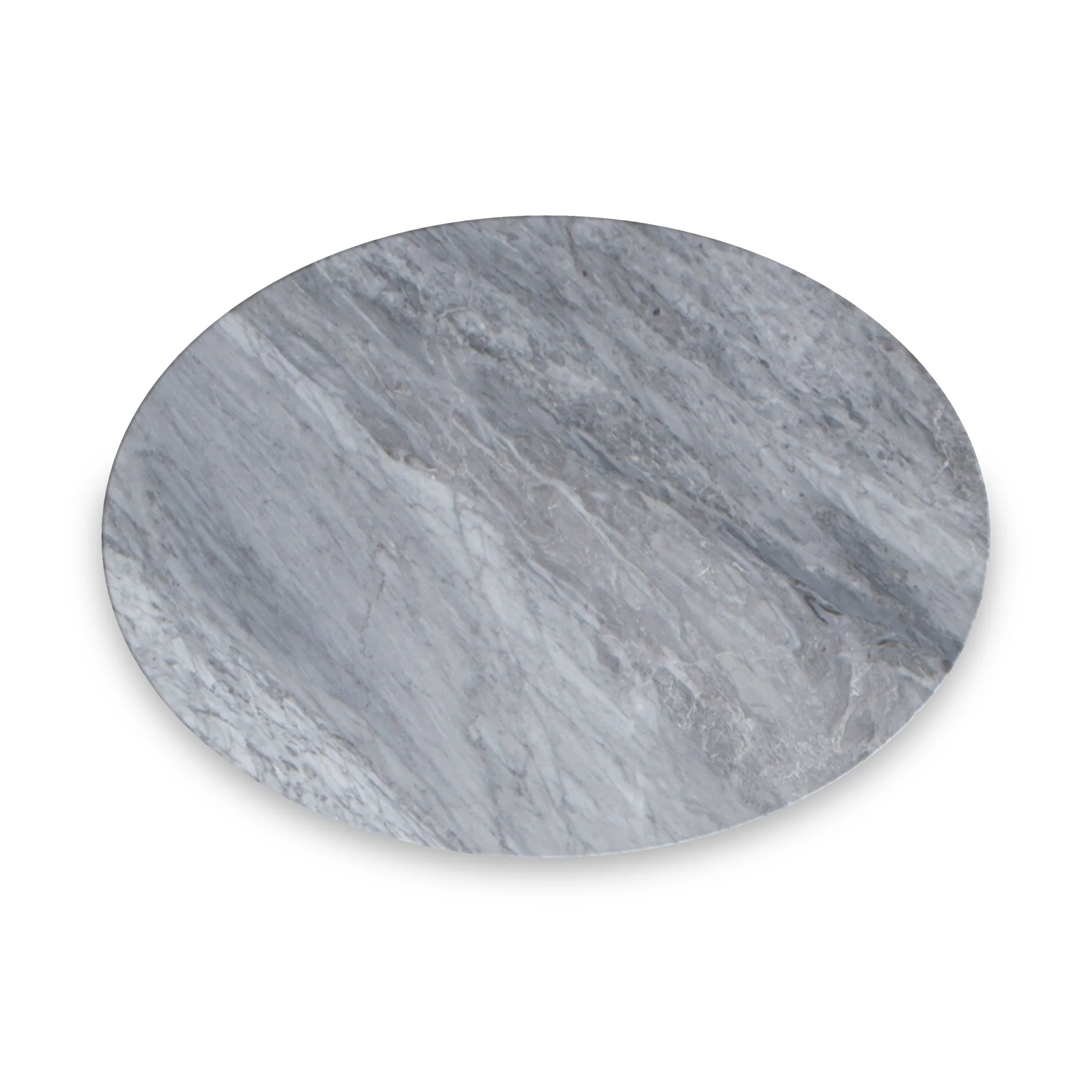 Pimlico Marble Oval Coffee Table with Grey Frame - Image 6