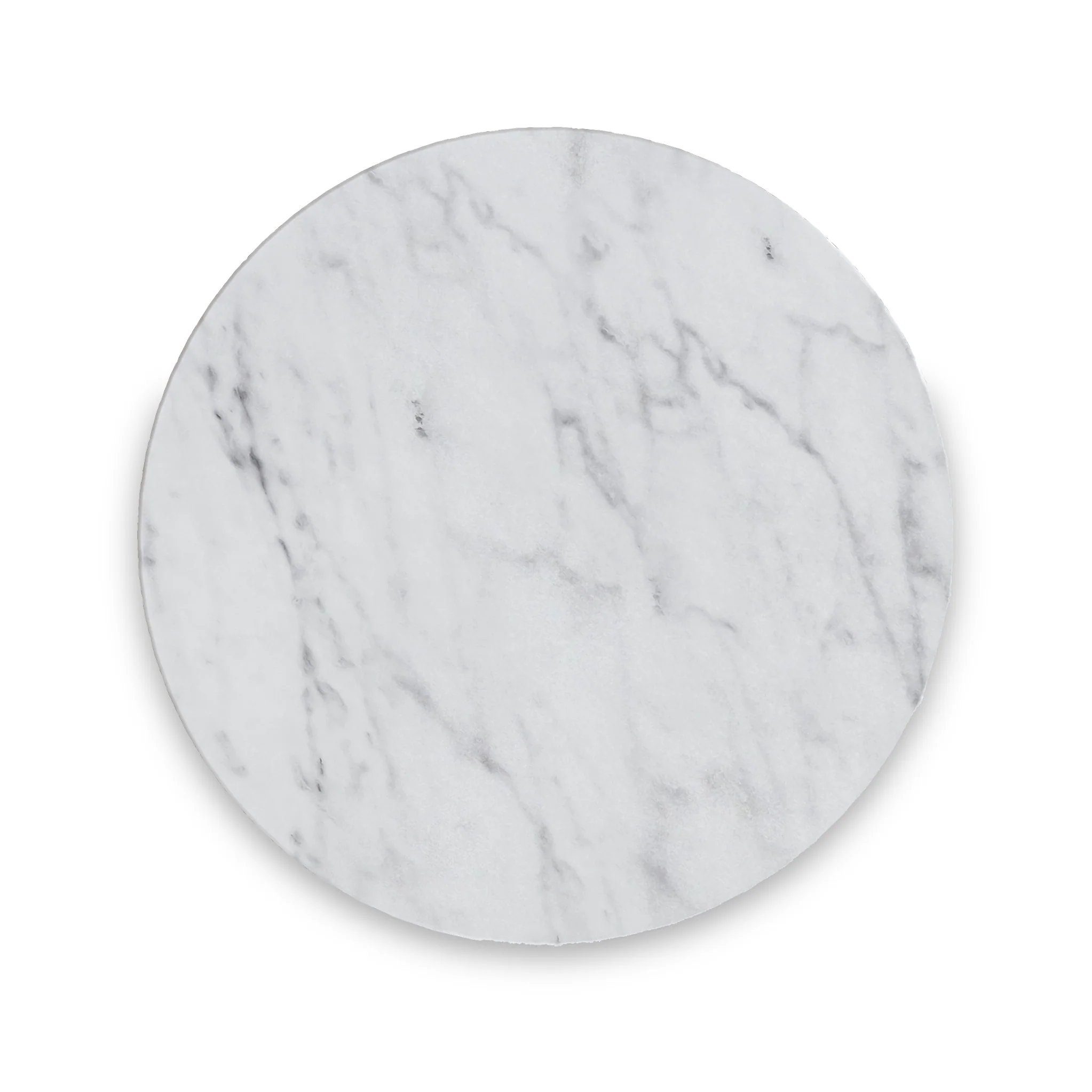 Pimlico Marble Round Side Table with Grey Frame - Image 3