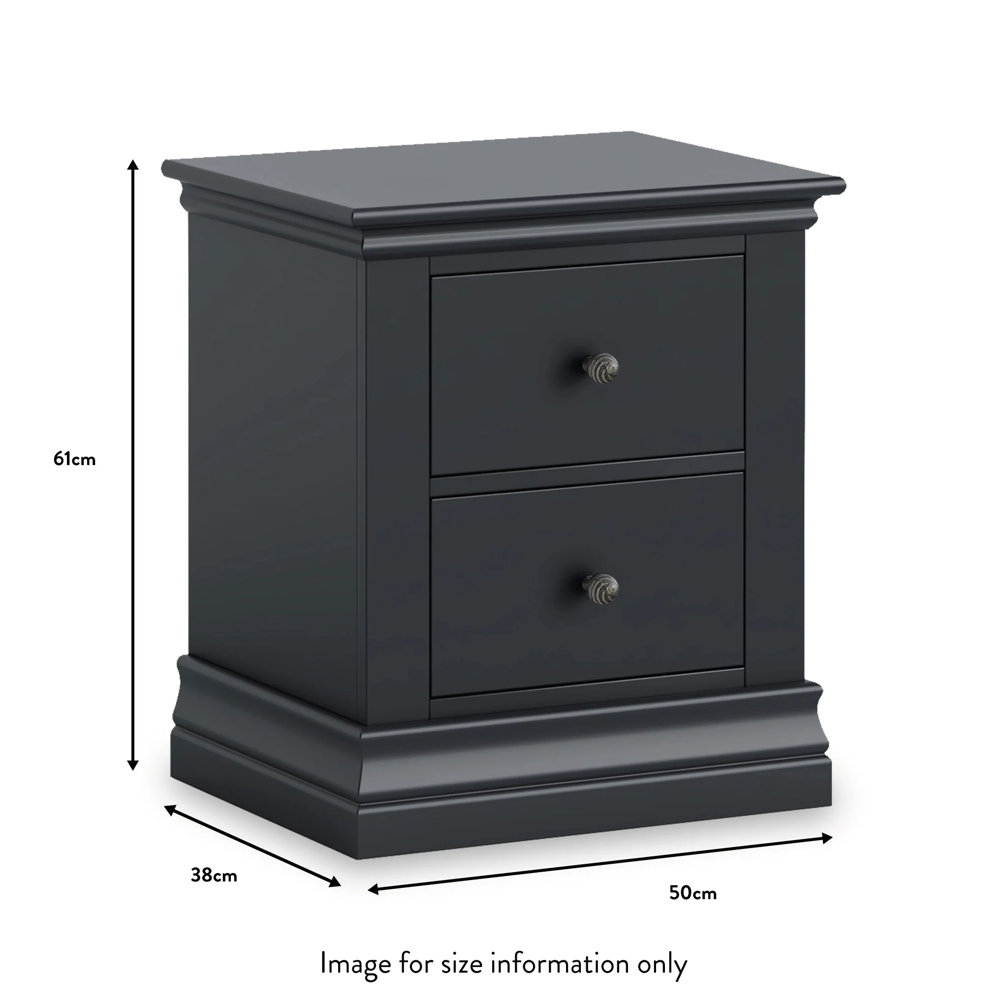 Porter 2 Drawer Bedside Table - Image 37