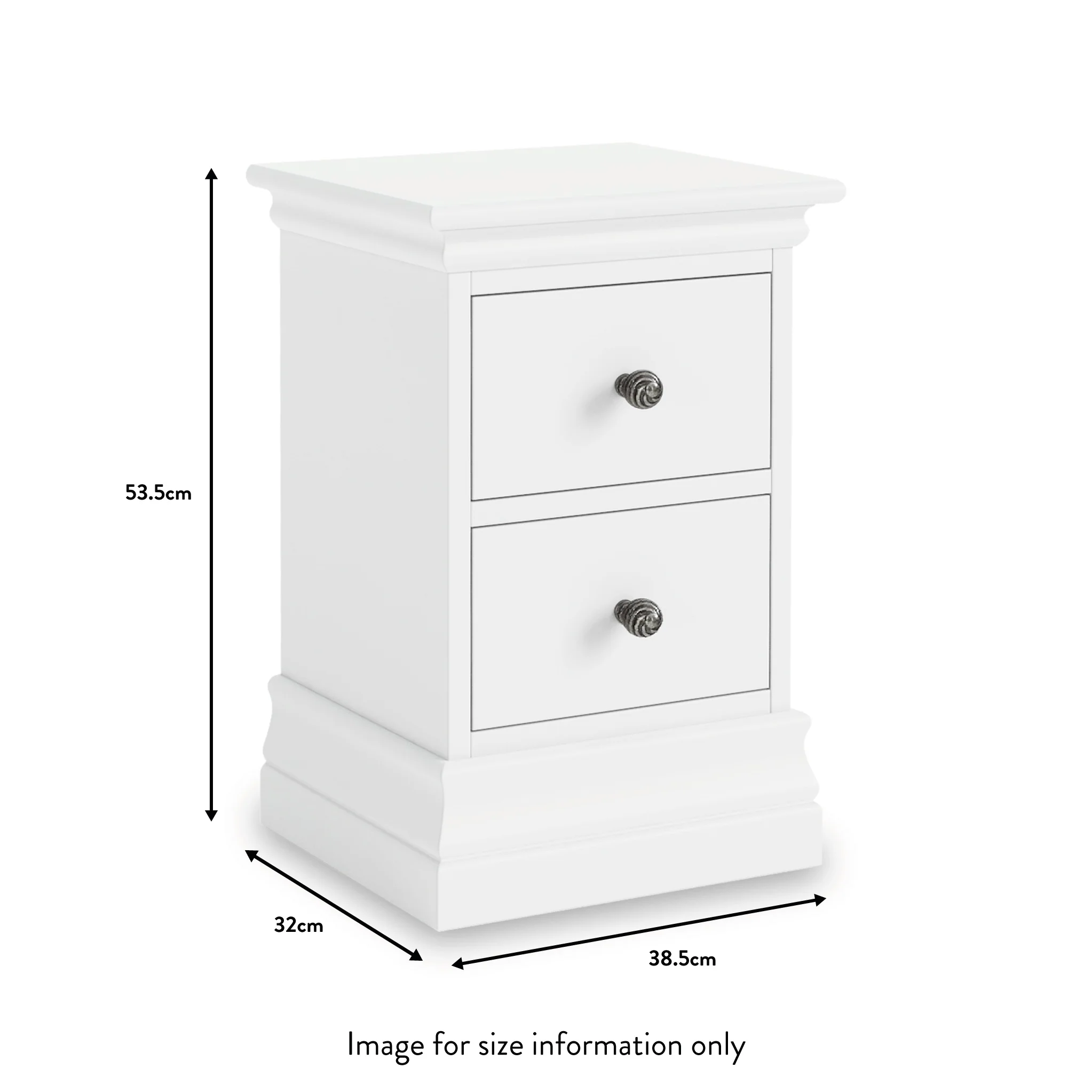 Porter 2 Drawer Narrow Bedside Table - Image 19