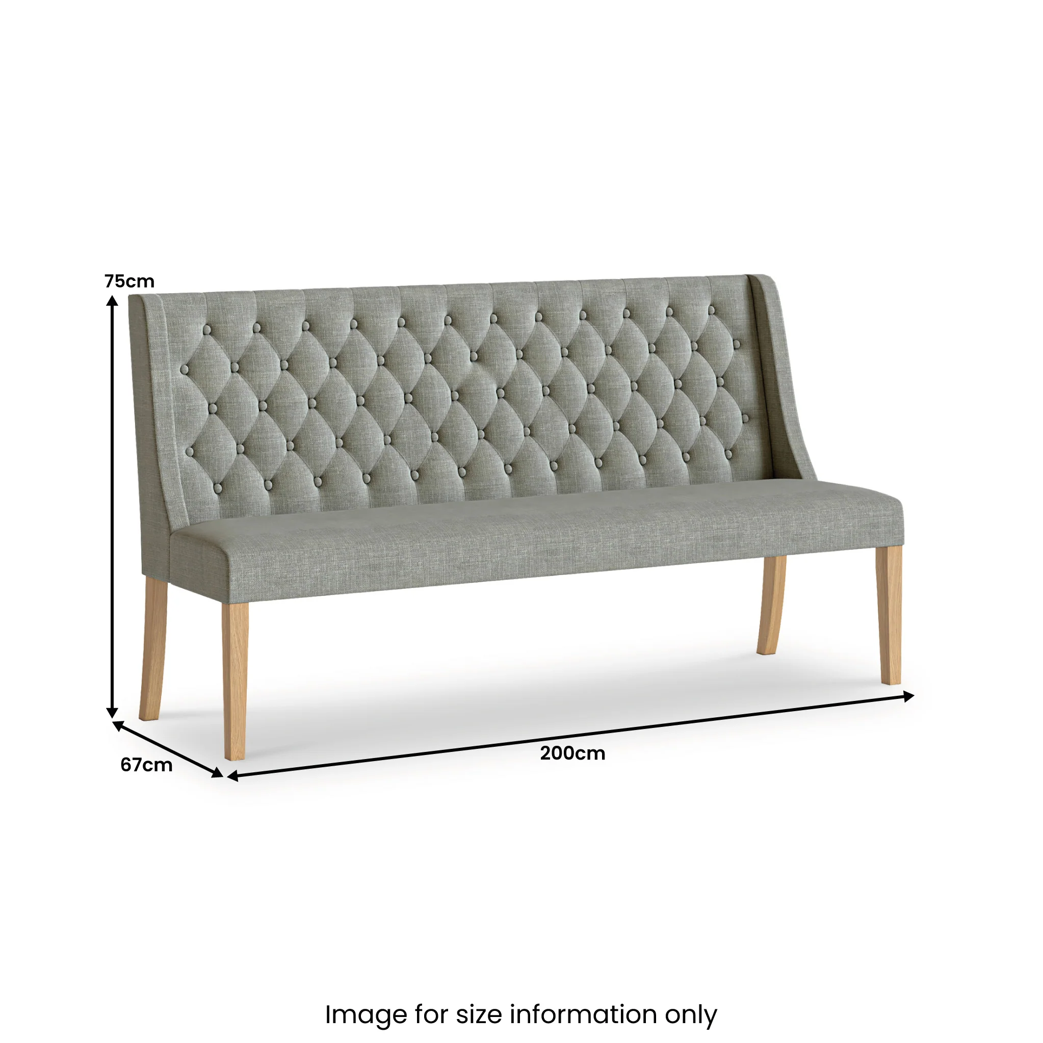 Portland Button Back Dining Sofa - Image 4