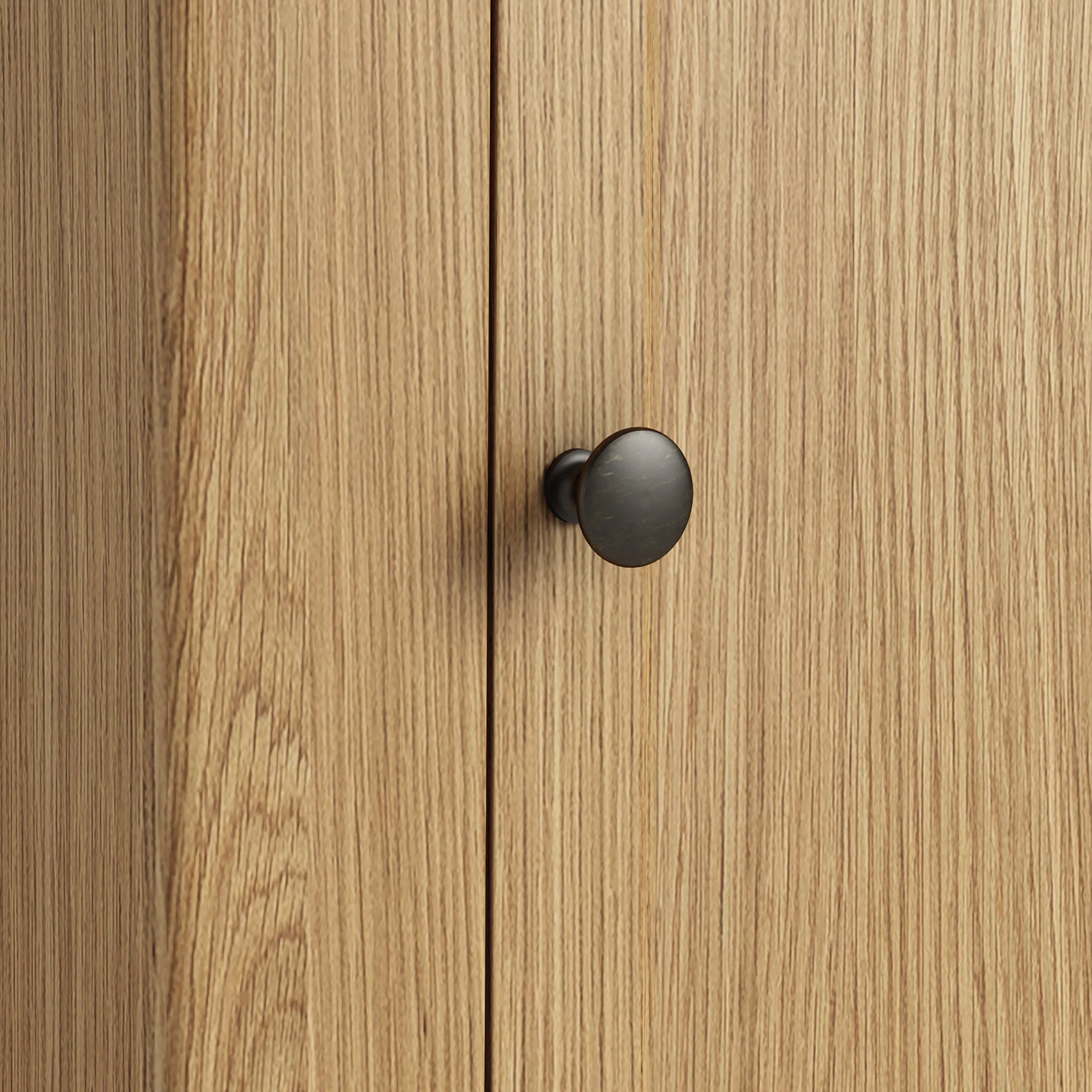 Portland Oak 2 Door Corner Display Unit - Image 7