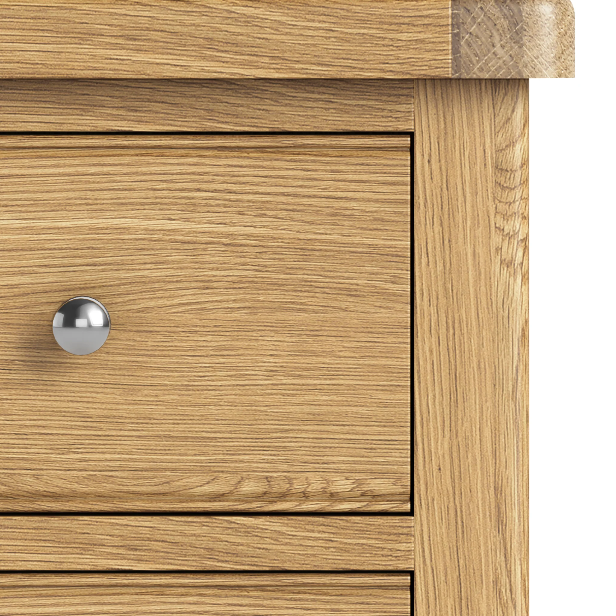 Portland Oak 2 Drawer Bedside Table - Image 12