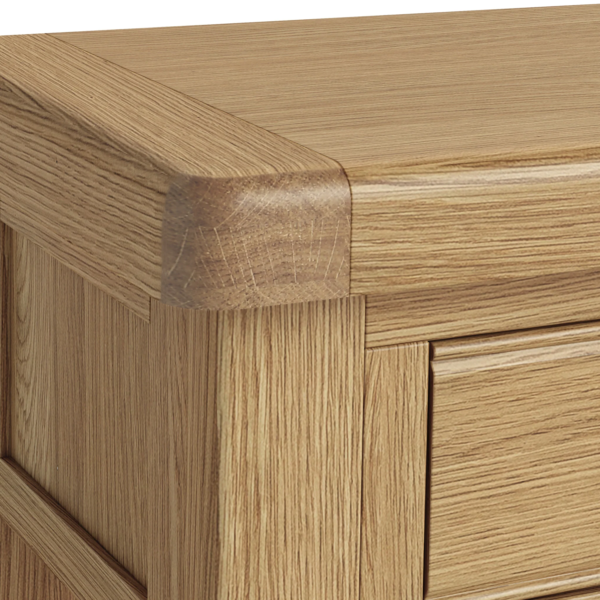 Portland Oak 2 Drawer Console Table - Image 9