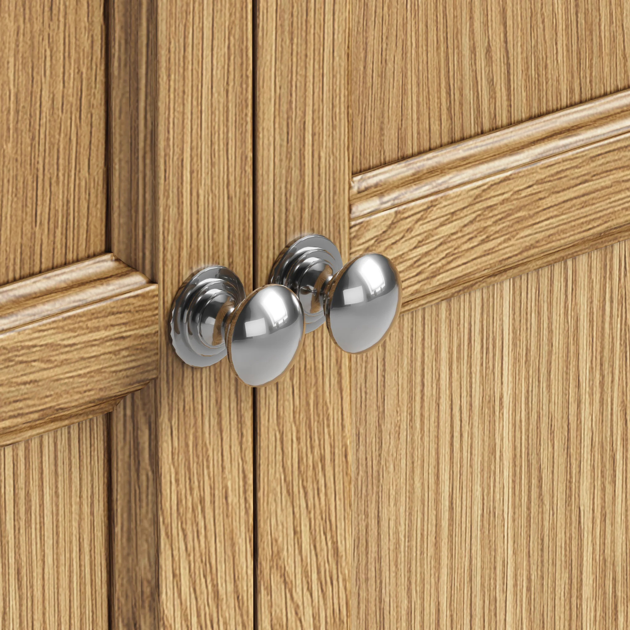 Portland Oak 2 Drawer Triple Wardrobe - Image 13