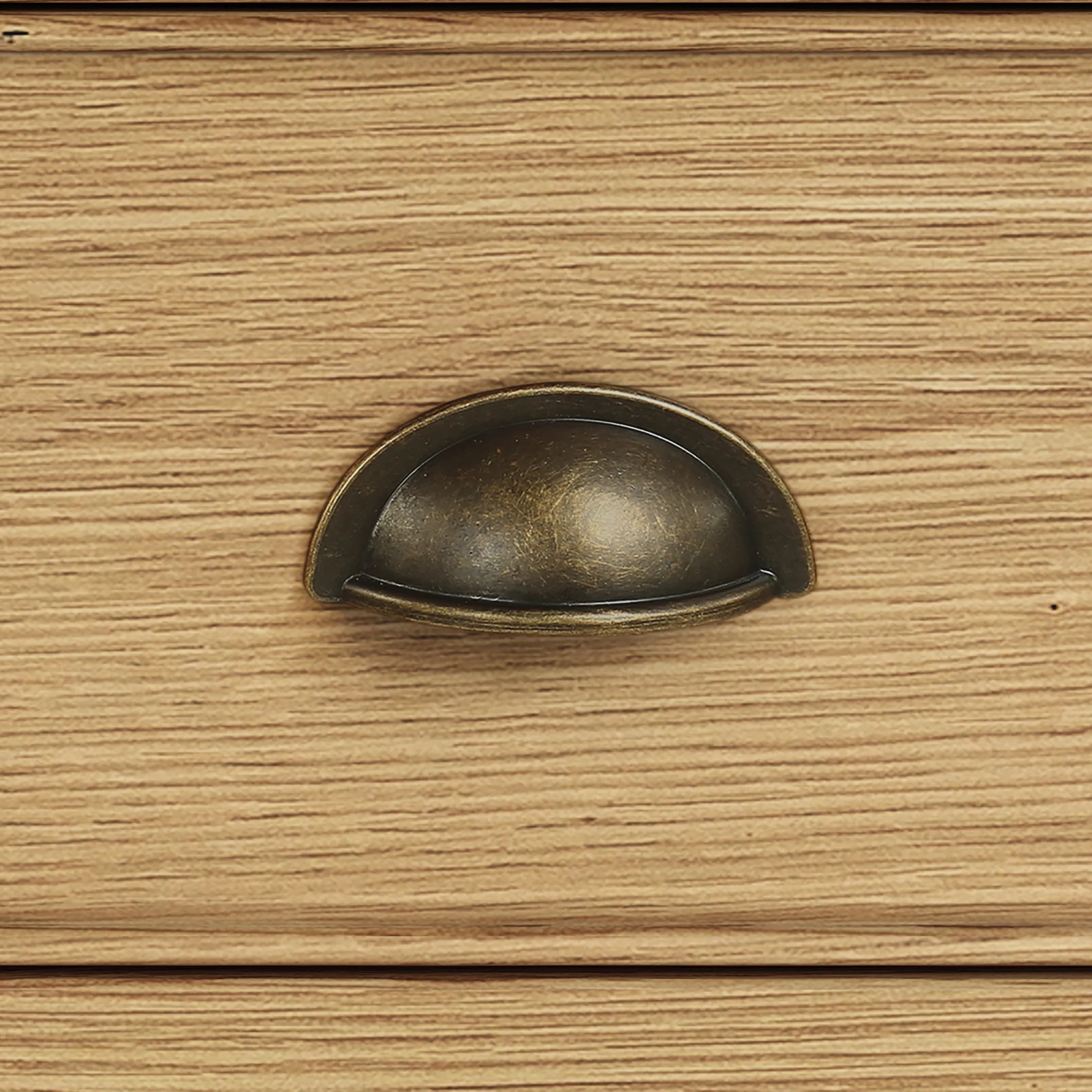 Portland Oak 2 Drawer Triple Wardrobe - Image 8