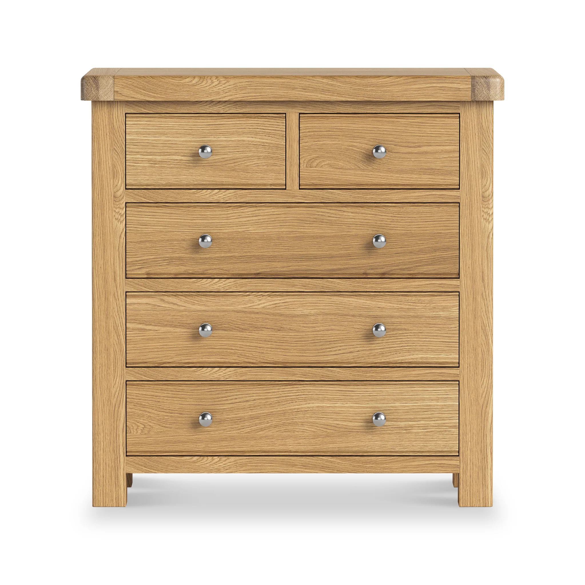 Portland Oak 2 Over 3 Drawer Chest - Image 8
