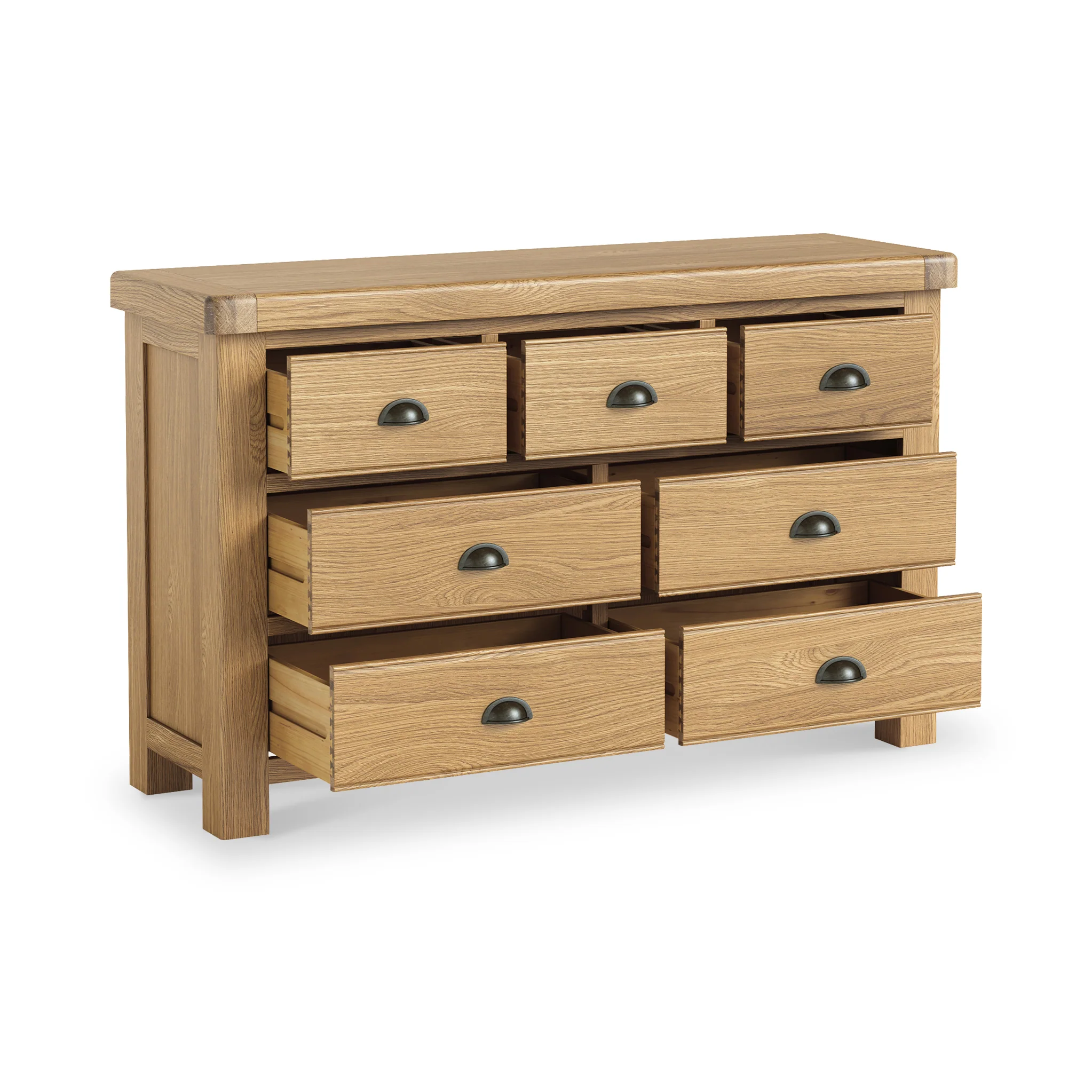 Portland Oak 3 Over 4 Drawer Chest - Image 14
