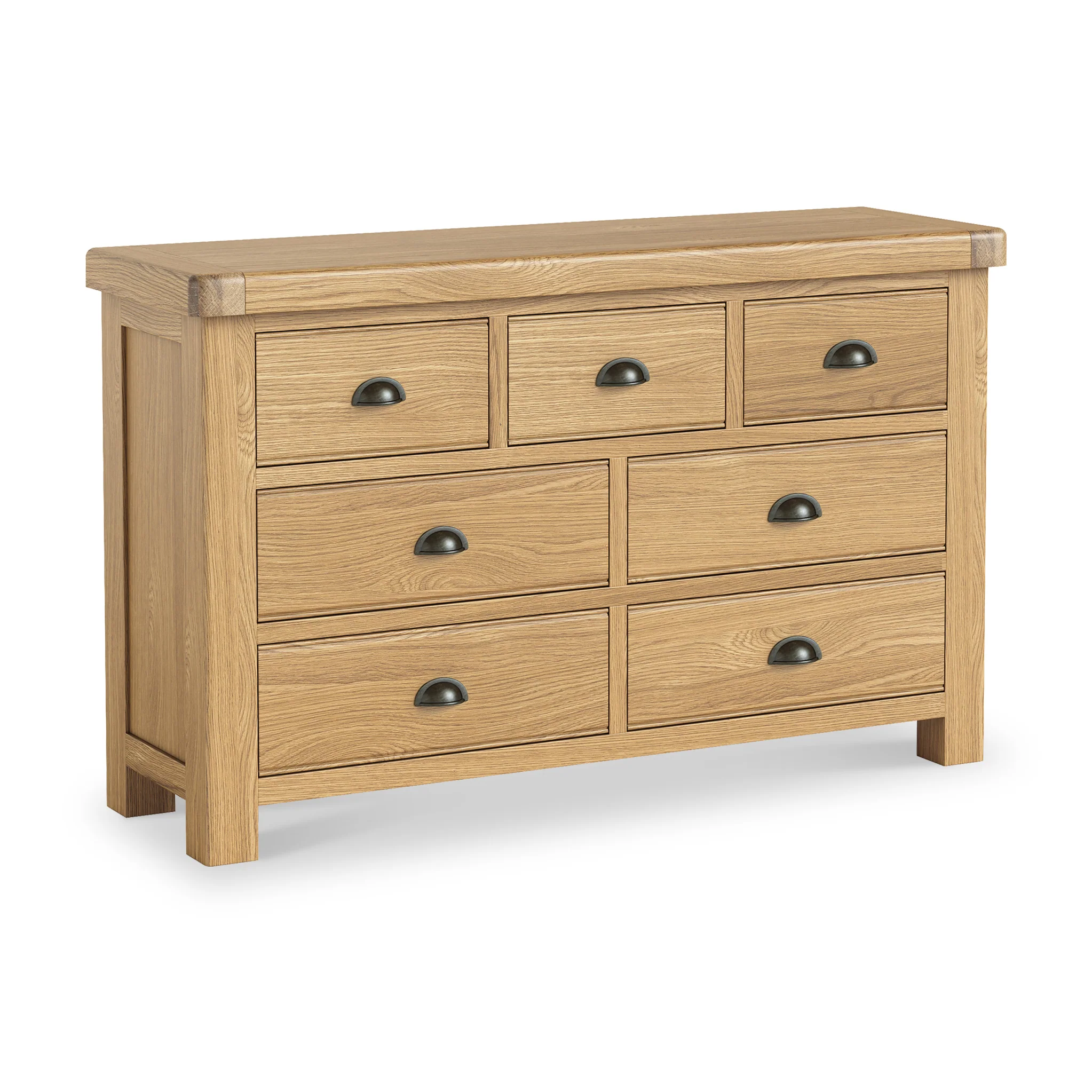 Portland Oak 3 Over 4 Drawer Chest - Image 3