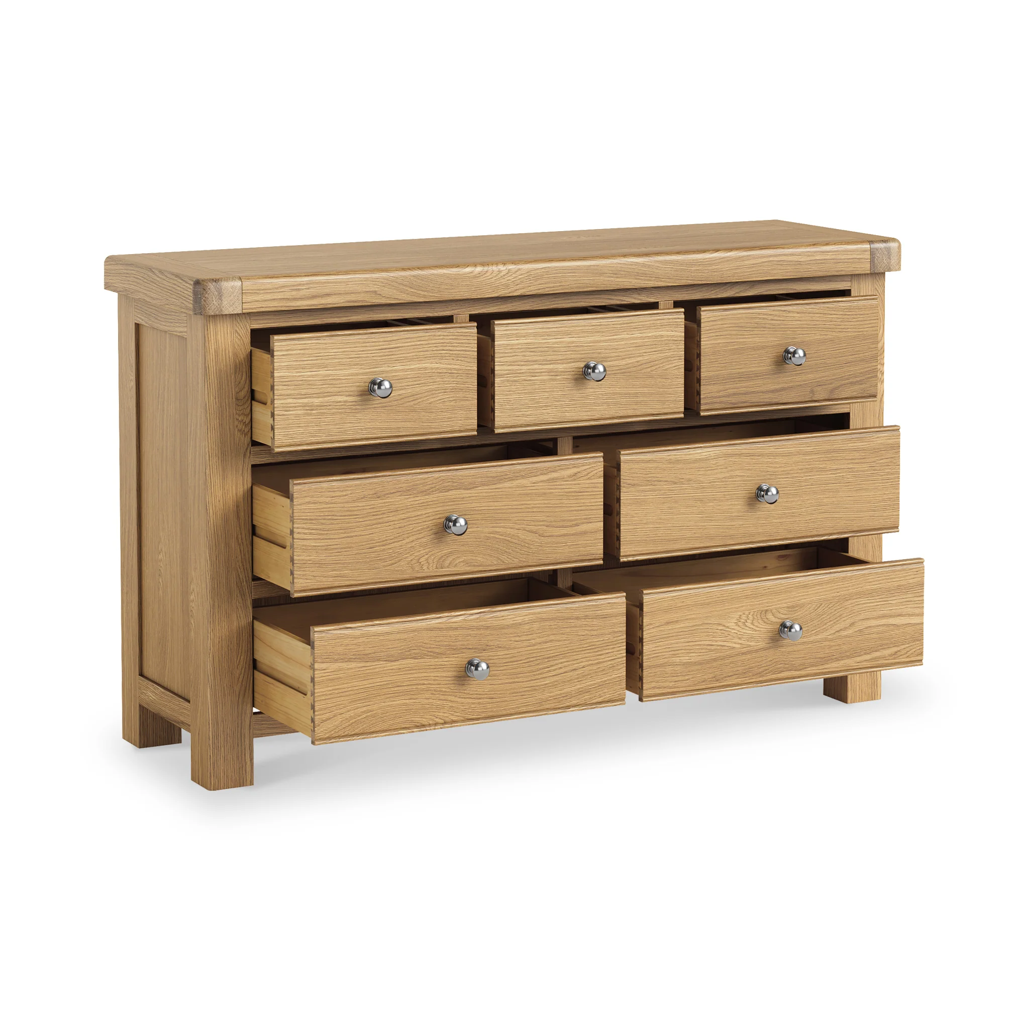 Portland Oak 3 Over 4 Drawer Chest - Image 5