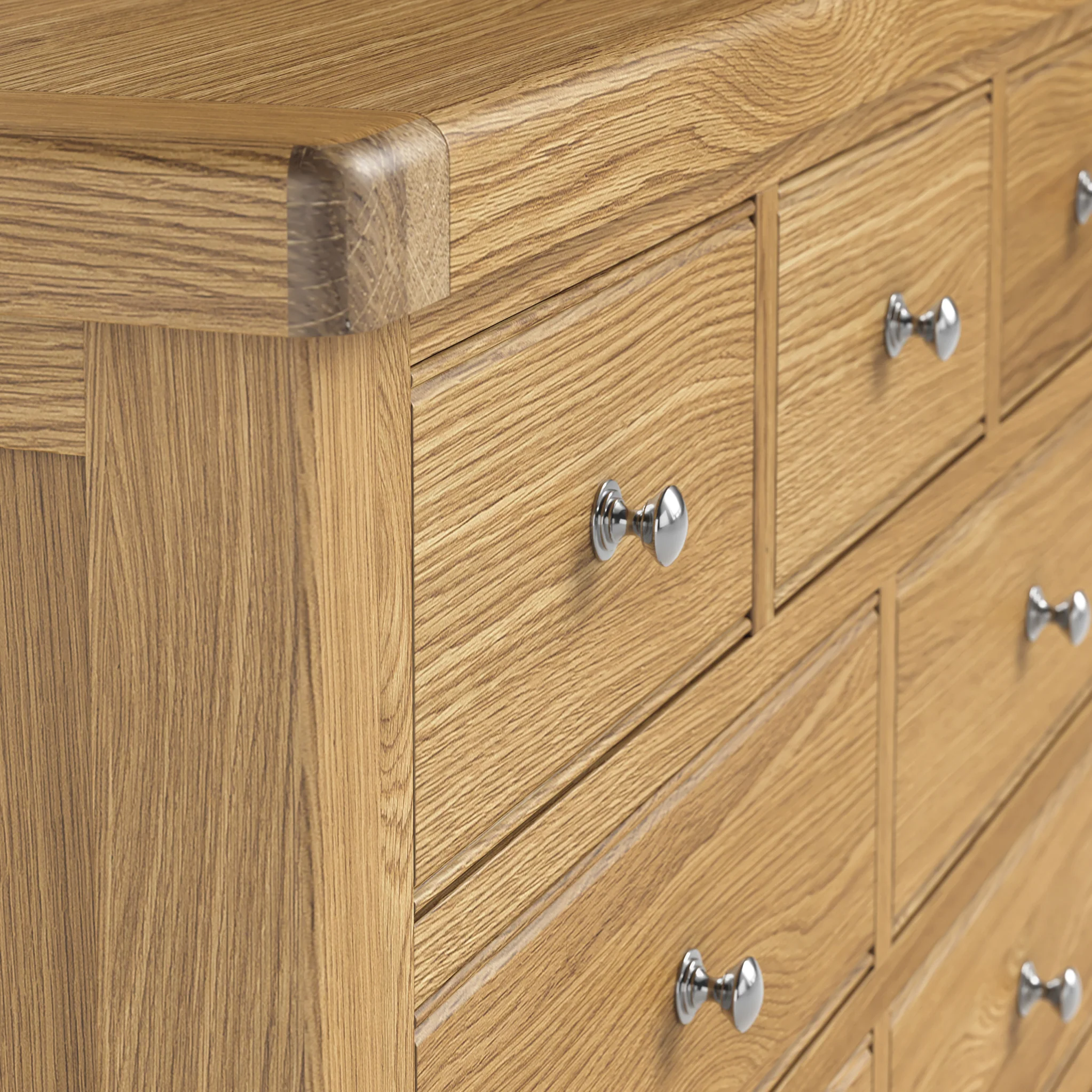 Portland Oak 3 Over 4 Drawer Chest - Image 8