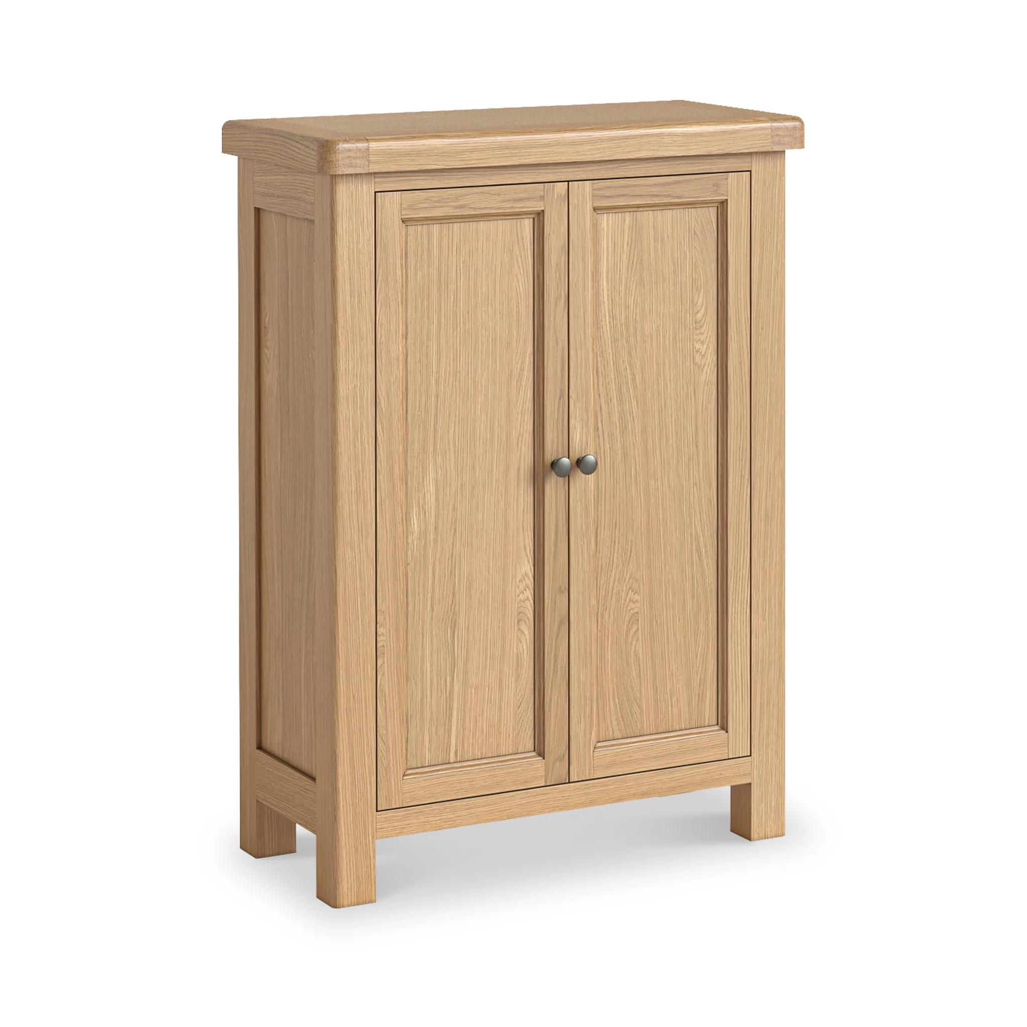 Portland Oak 4 Shelf Shoe Storage Cupboard - Image 3
