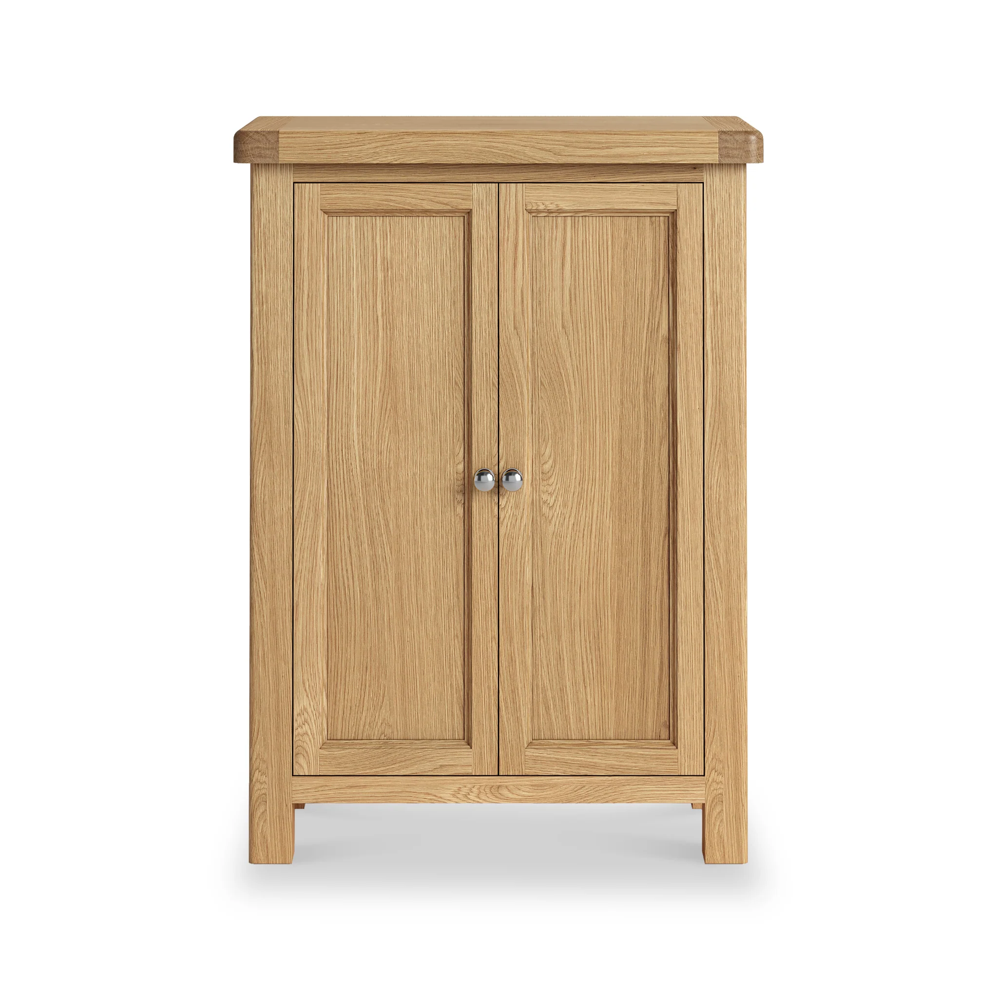 Portland Oak 4 Shelf Shoe Storage Cupboard - Image 5