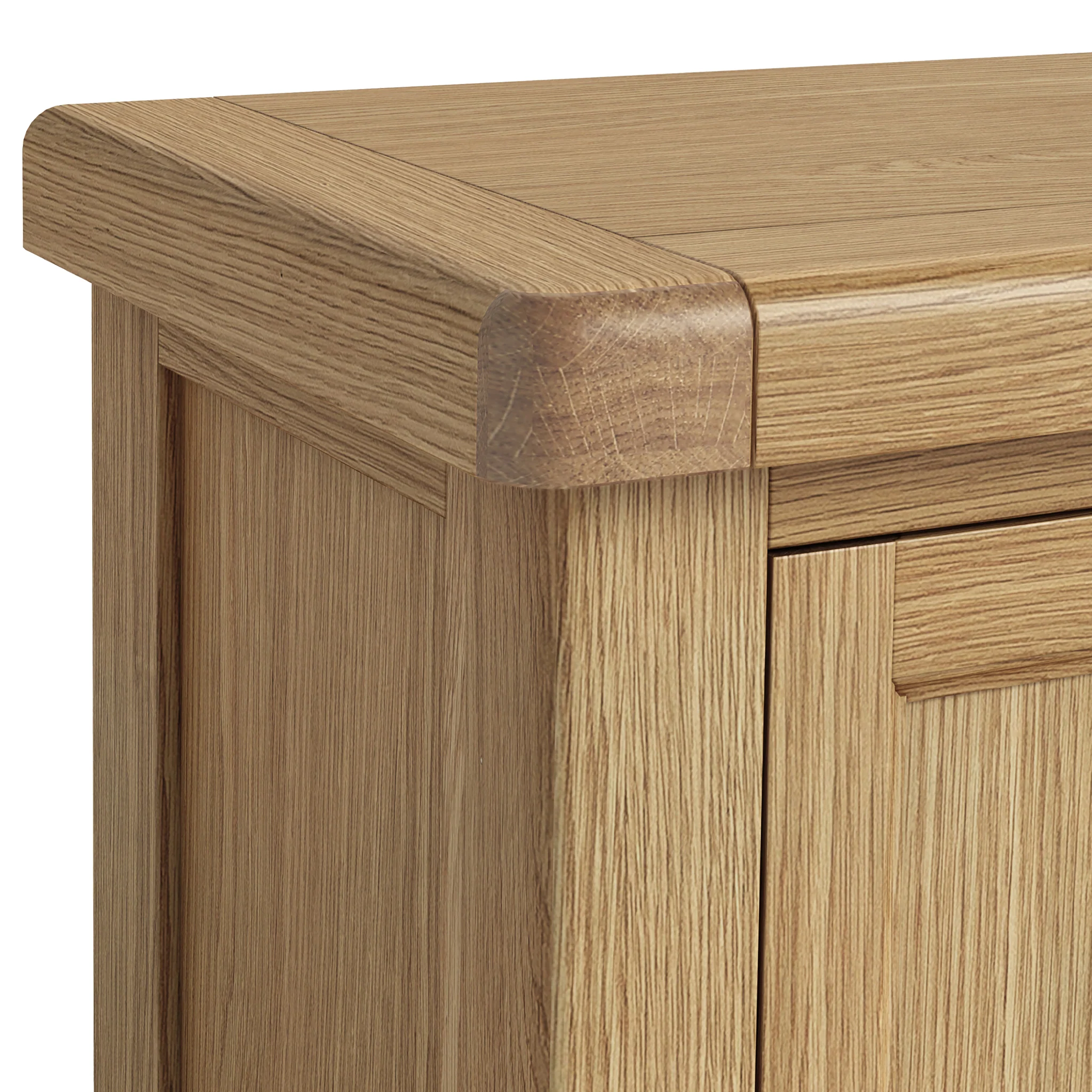 Portland Oak 4 Shelf Shoe Storage Cupboard - Image 6
