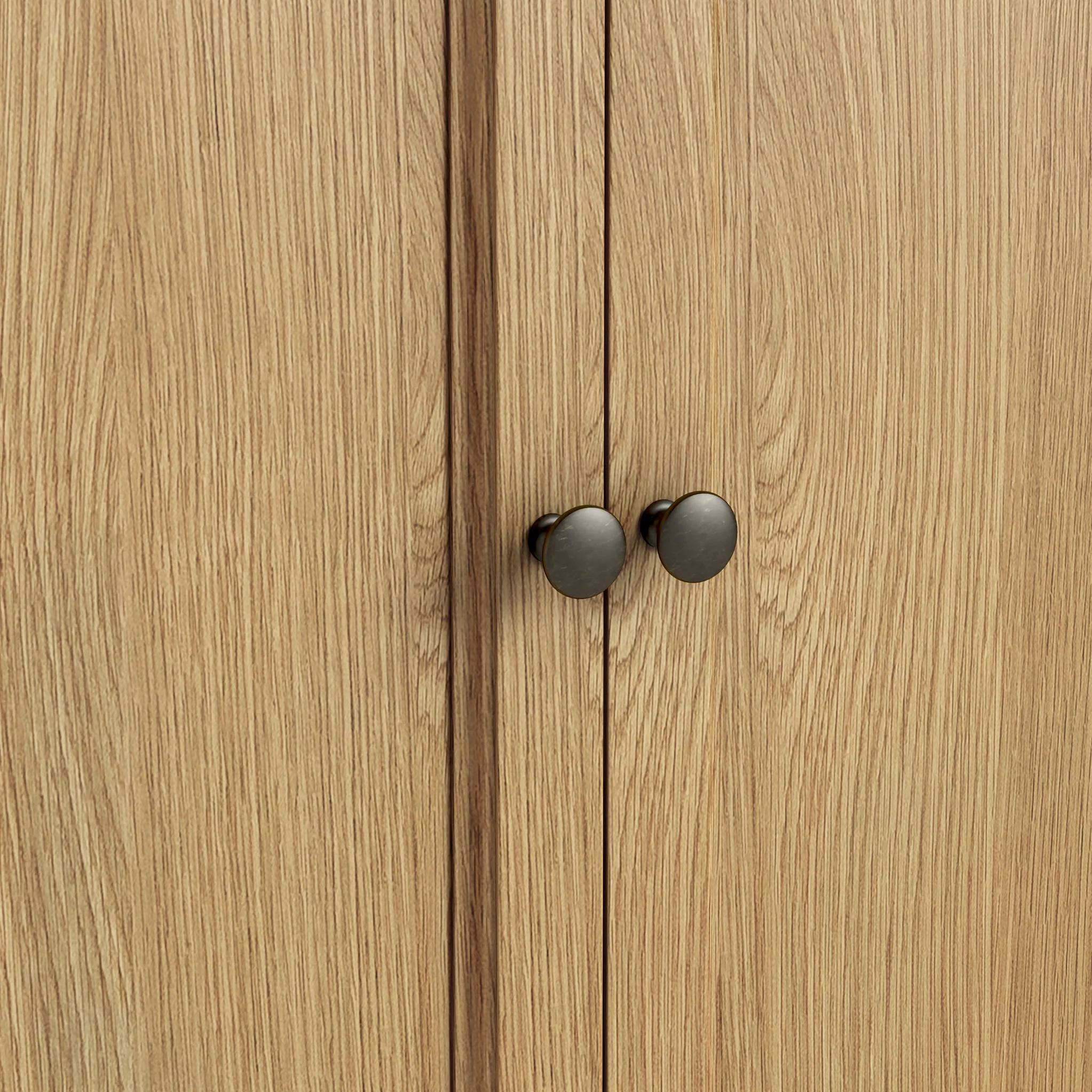Portland Oak 4 Shelf Shoe Storage Cupboard - Image 7