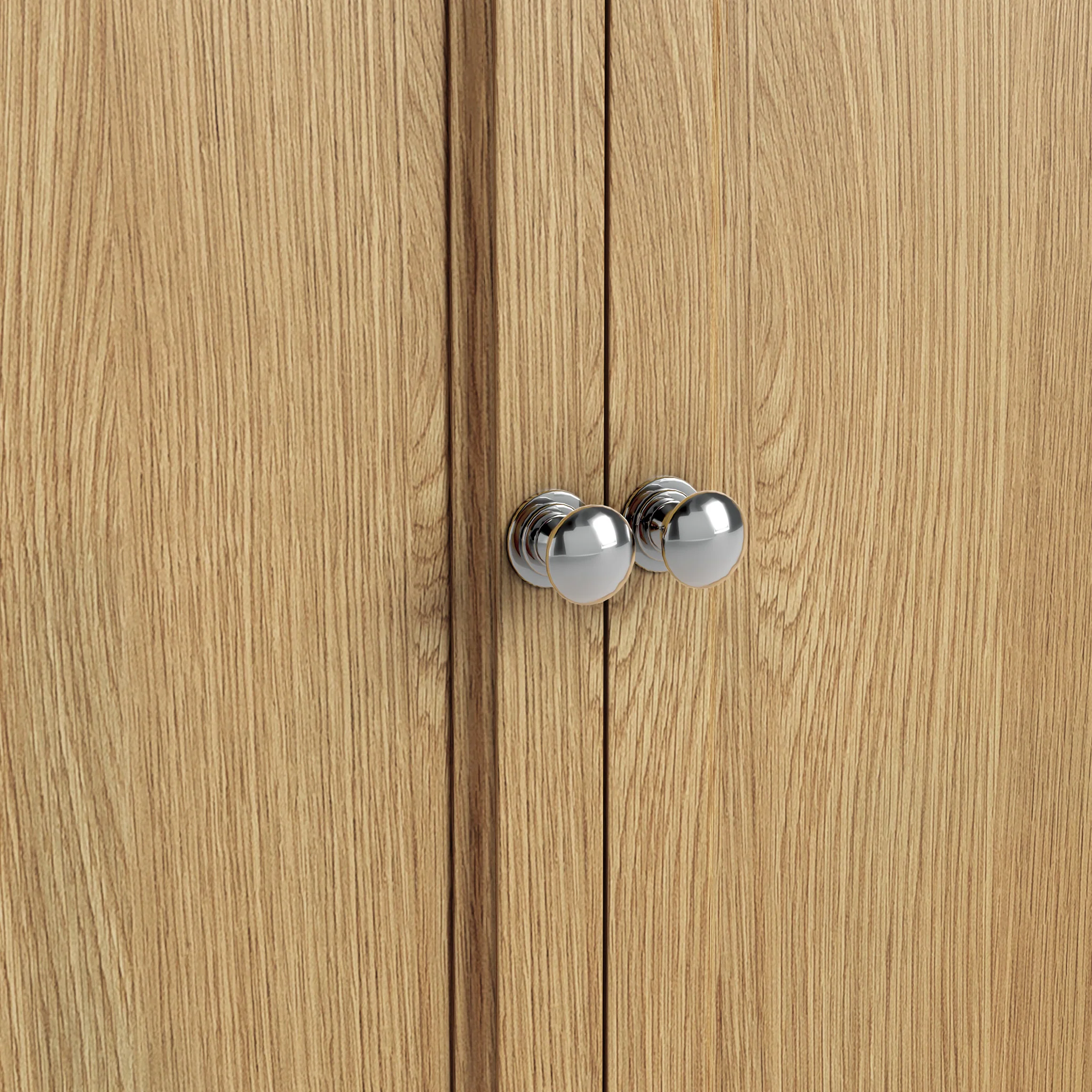 Portland Oak 4 Shelf Shoe Storage Cupboard - Image 8
