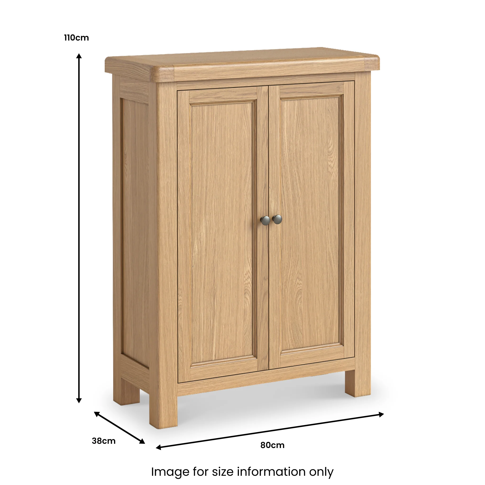 Portland Oak 4 Shelf Shoe Storage Cupboard - Image 9