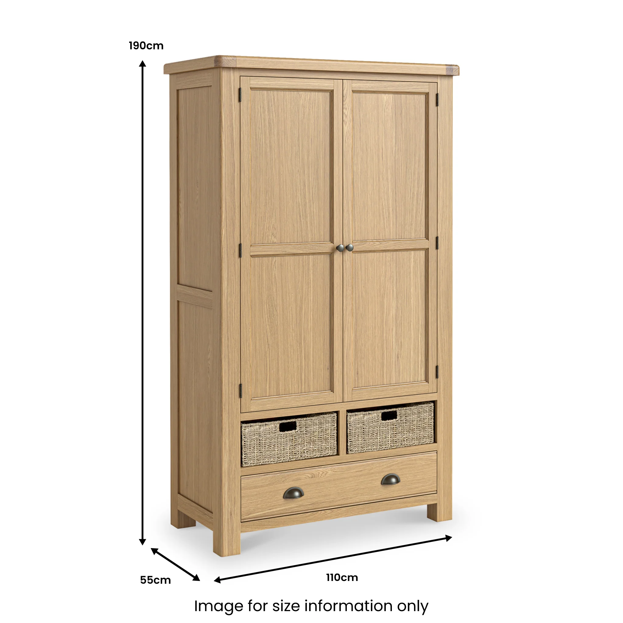 Portland Oak 5 Drawer Larder - Image 10