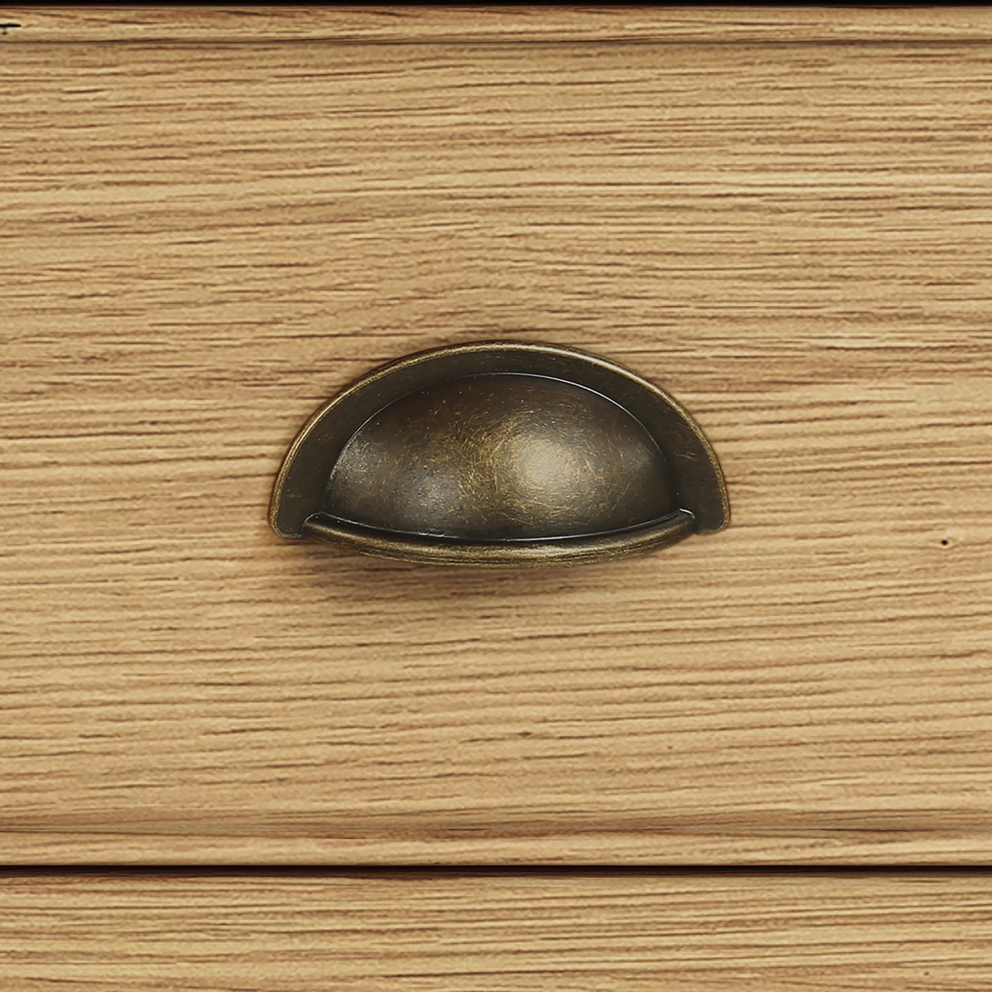 Portland Oak 5 Drawer Tallboy Chest - Image 11