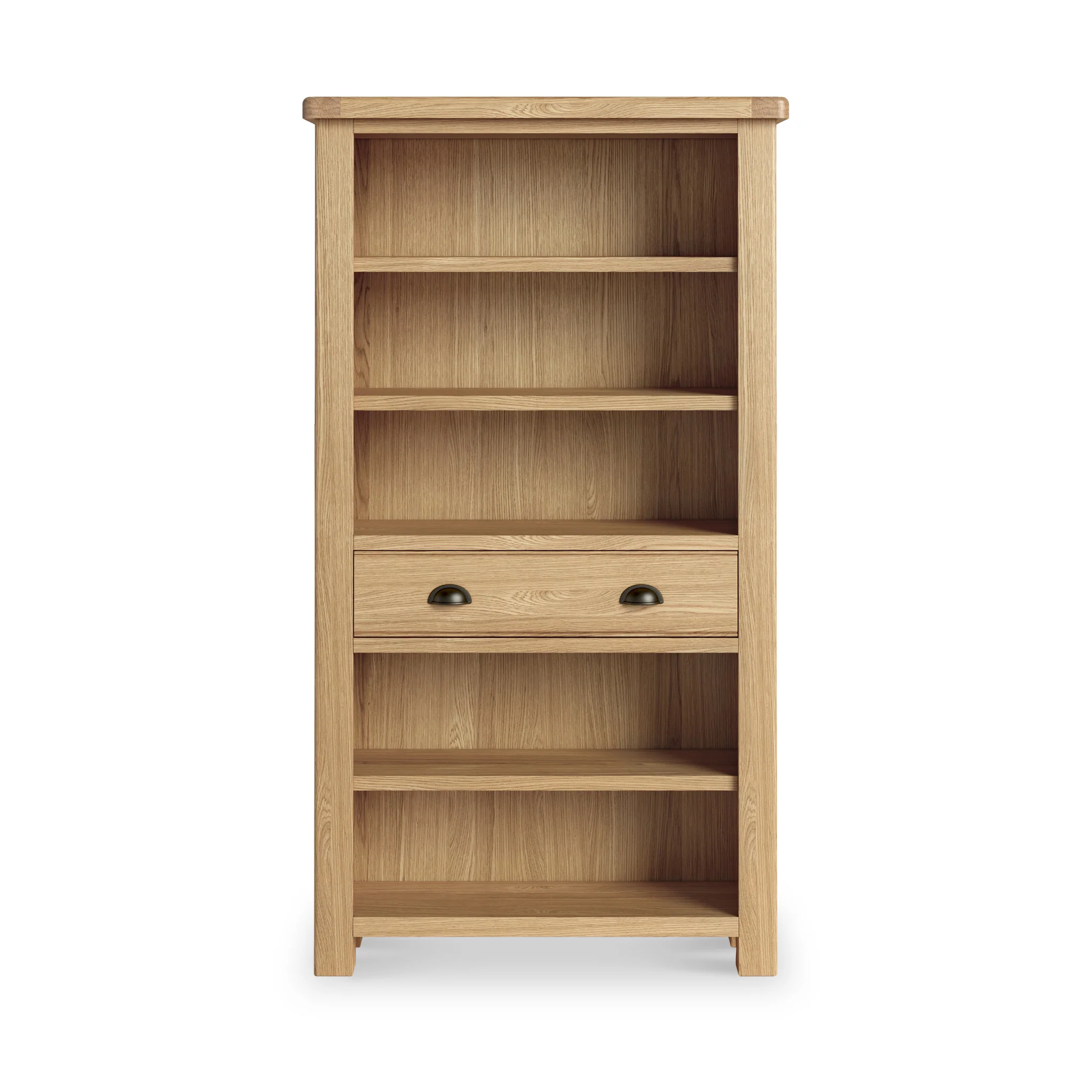 Portland Oak 5 Shelf Large Bookcase - Image 5