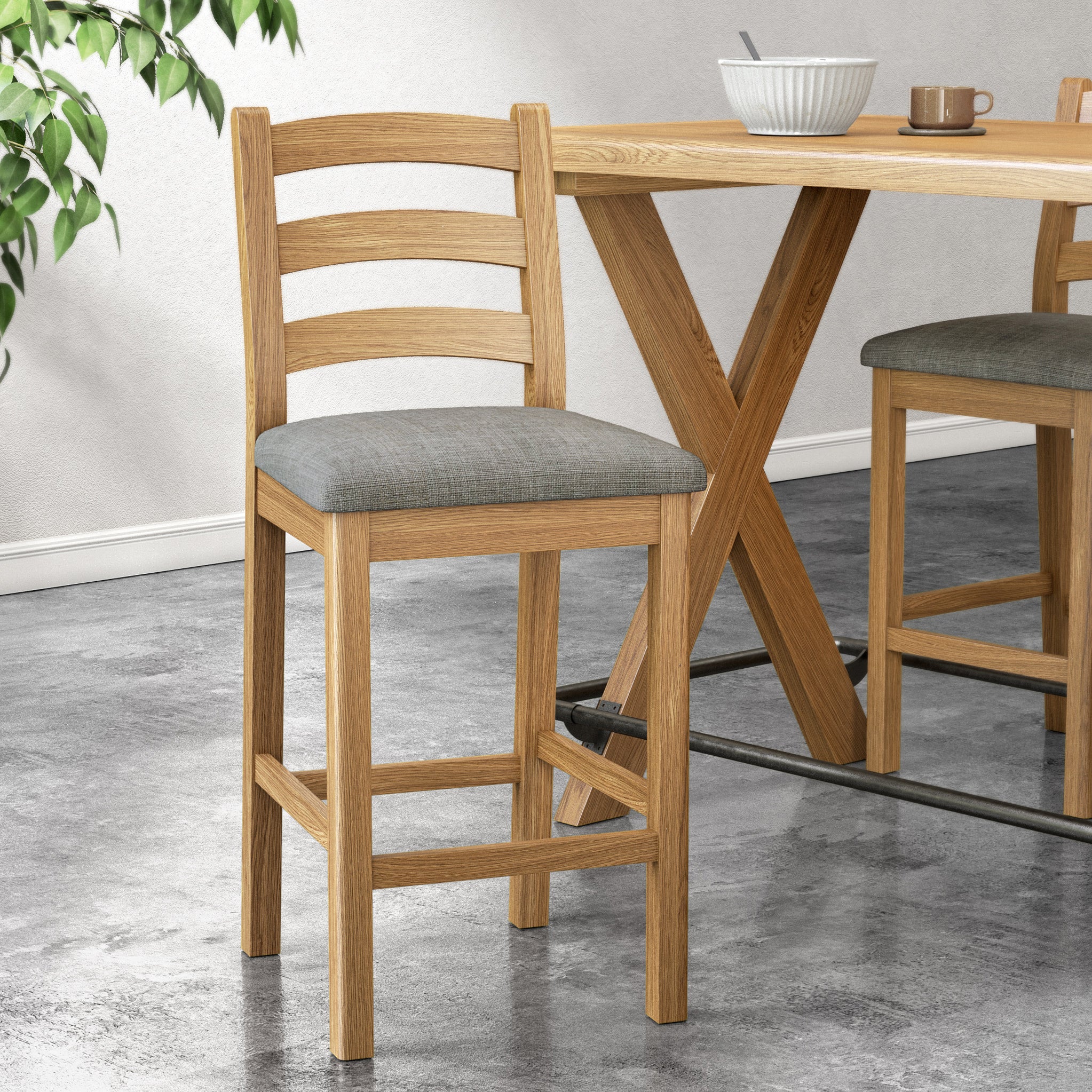 Portland Oak Bar Stool - Image 2
