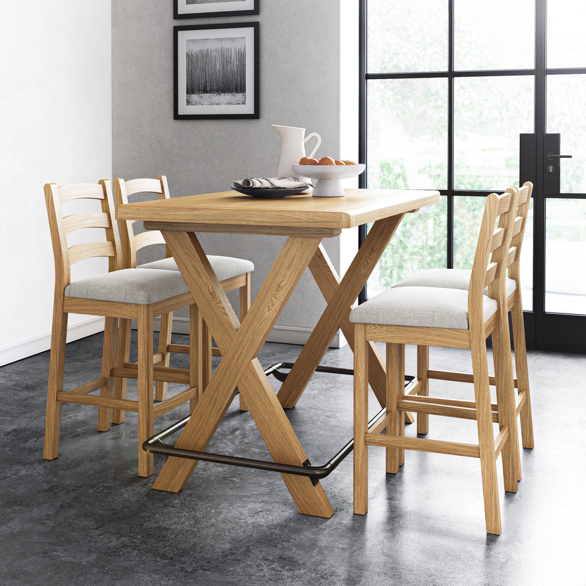Portland Oak Bar Table - Image 2