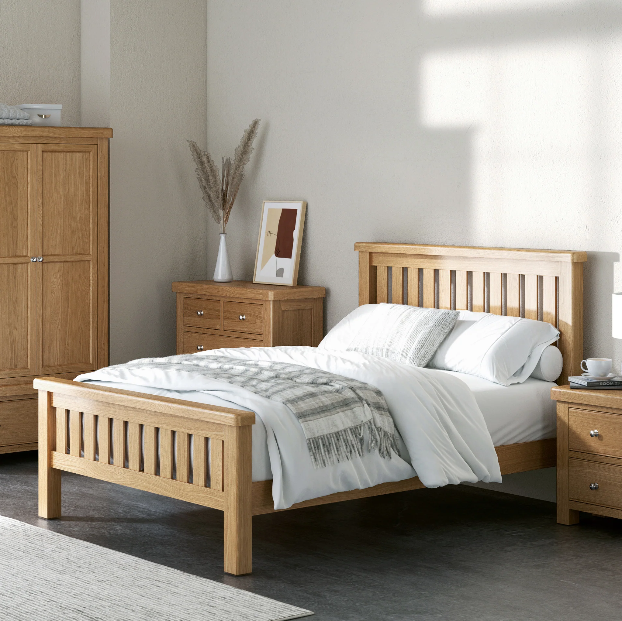 Portland Oak Bed Frame