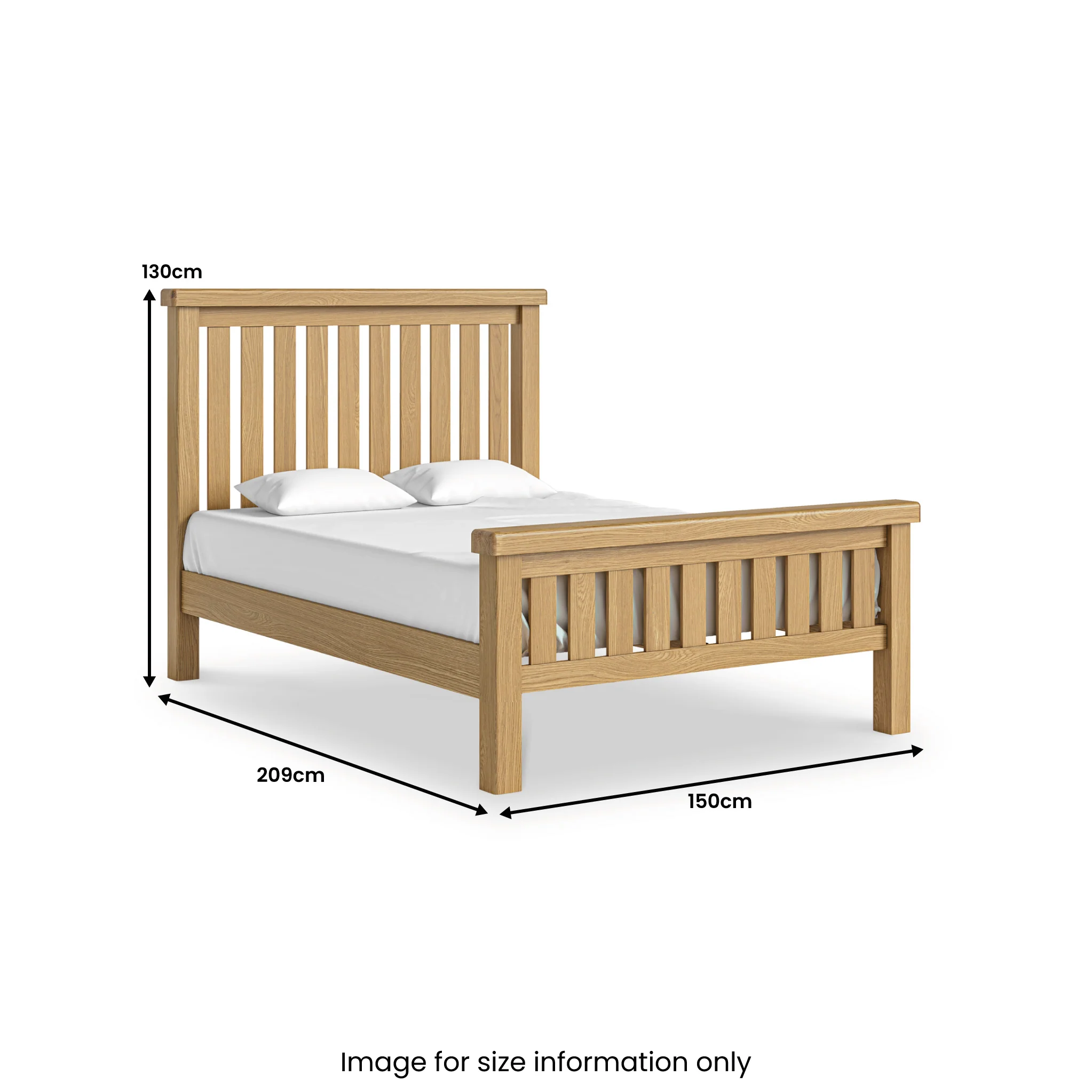 Portland Oak Bed Frame - Image 5