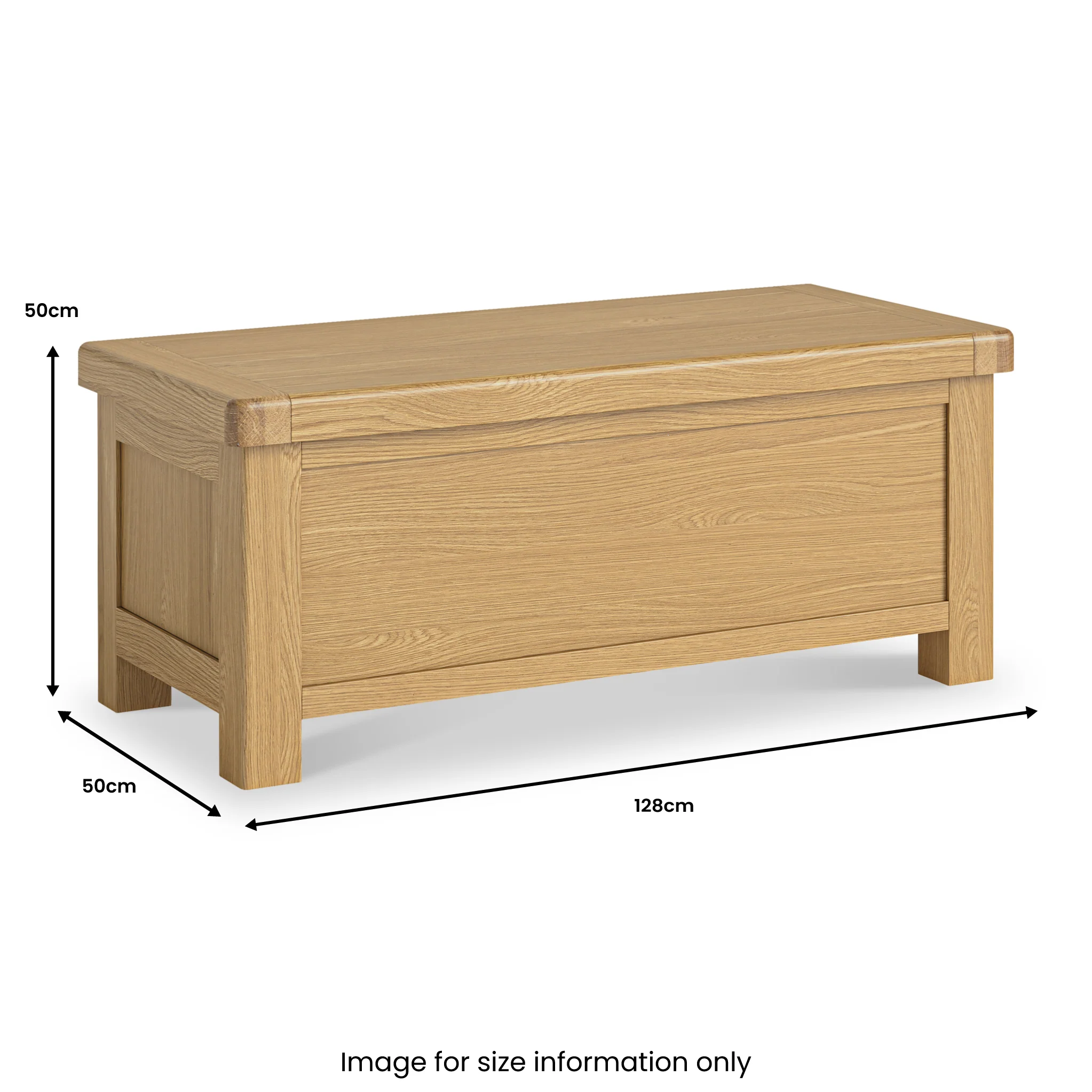 Portland Oak Blanket Box - Image 9