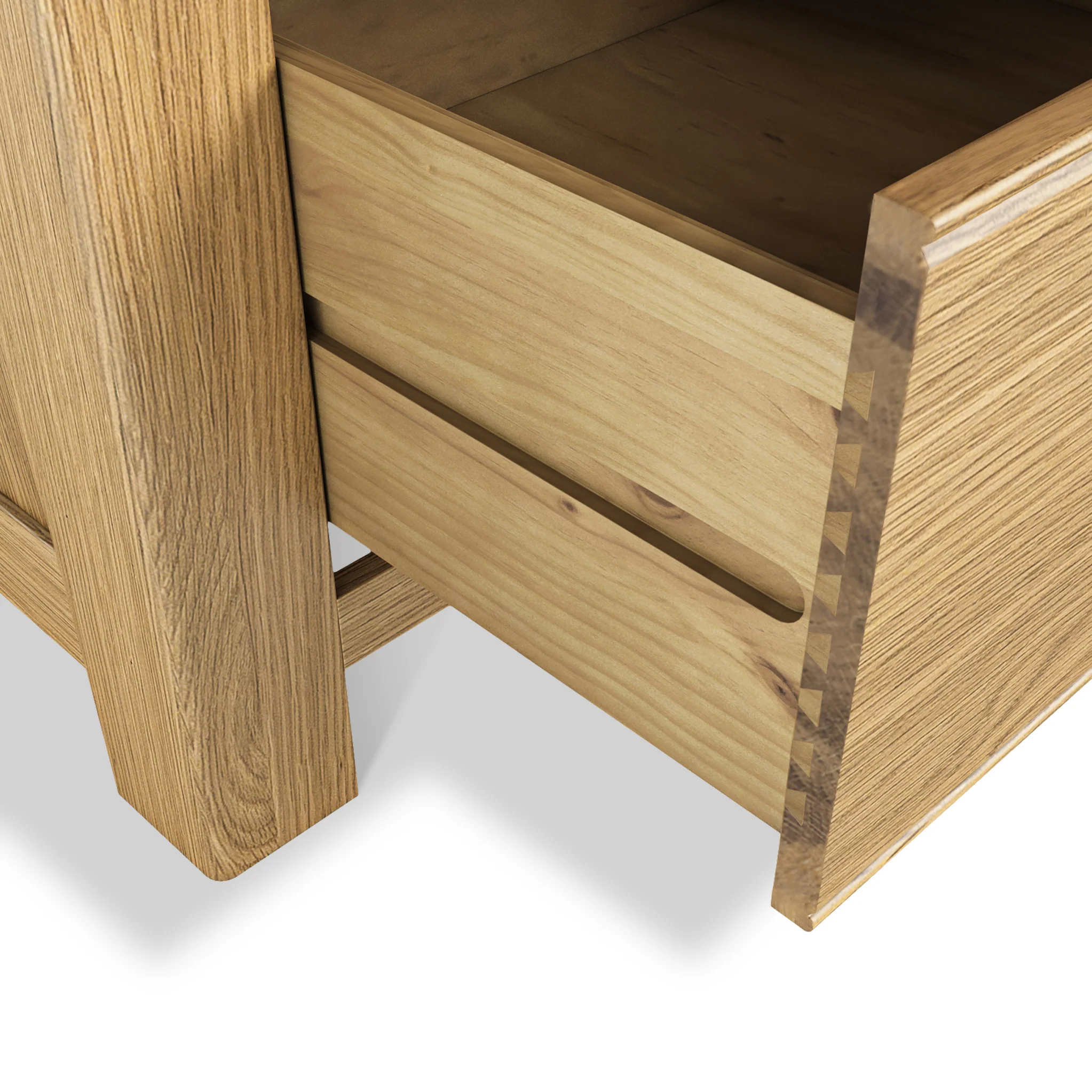 Portland Oak Double Wardrobe & Drawer - Image 17