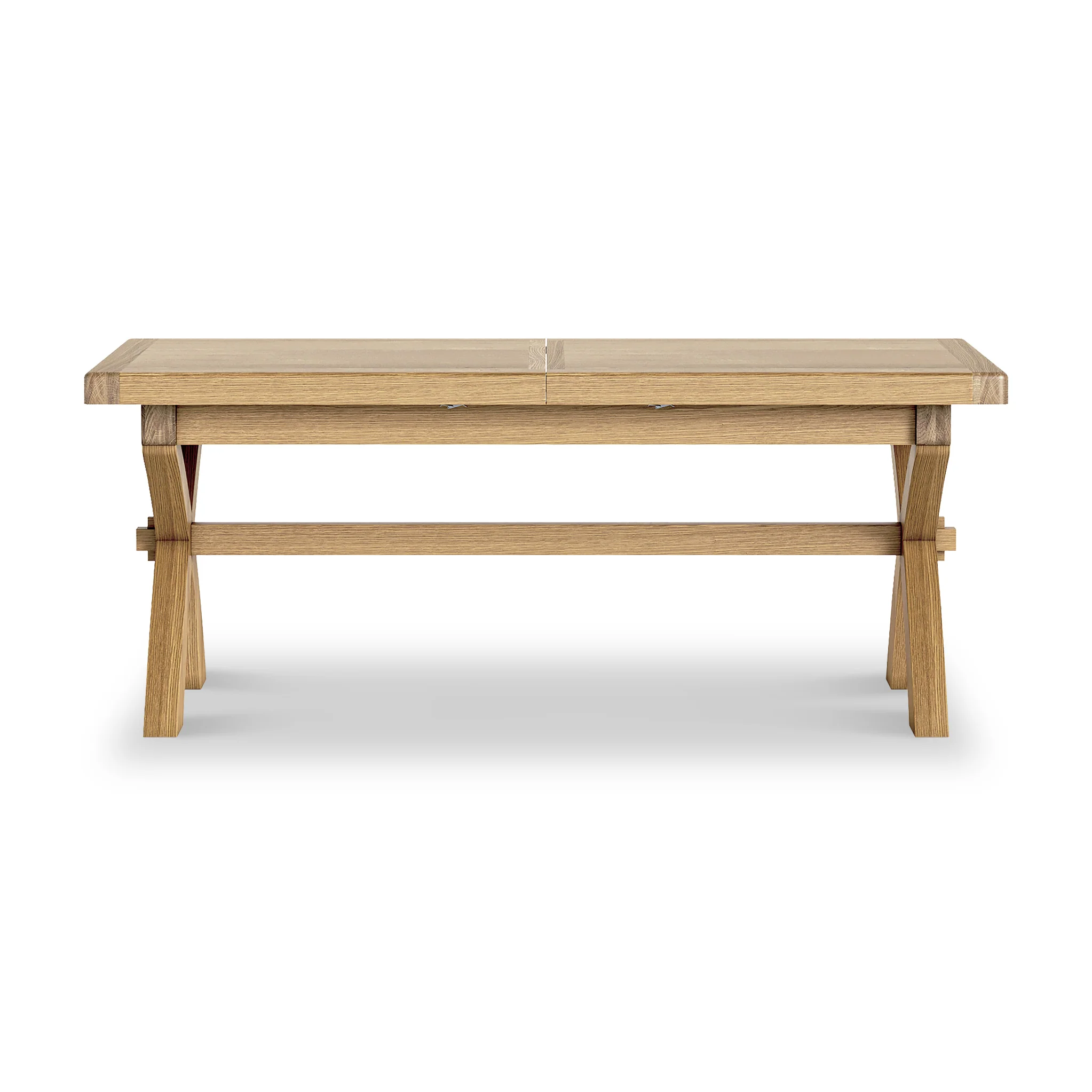 Portland Oak Extendable 200-245cm Cross Legged Dining Table - Image 6